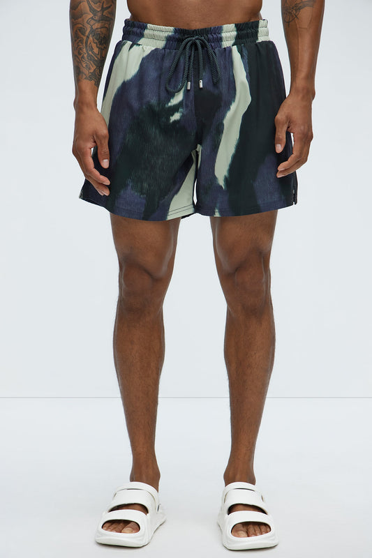 Abstract Vision Swim Mid Trunk - Multi Color