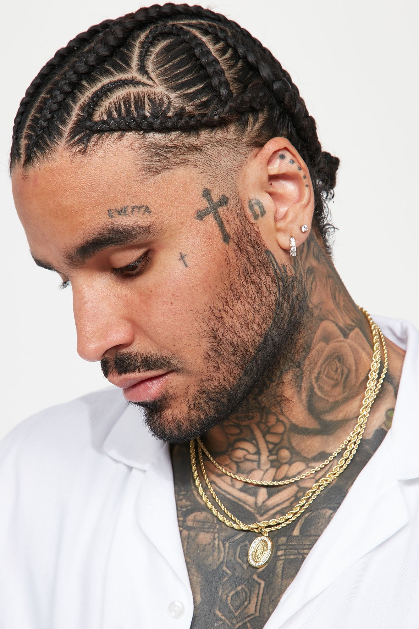 Lady Of Guadalupe 3 Piece Chain Necklace - Gold