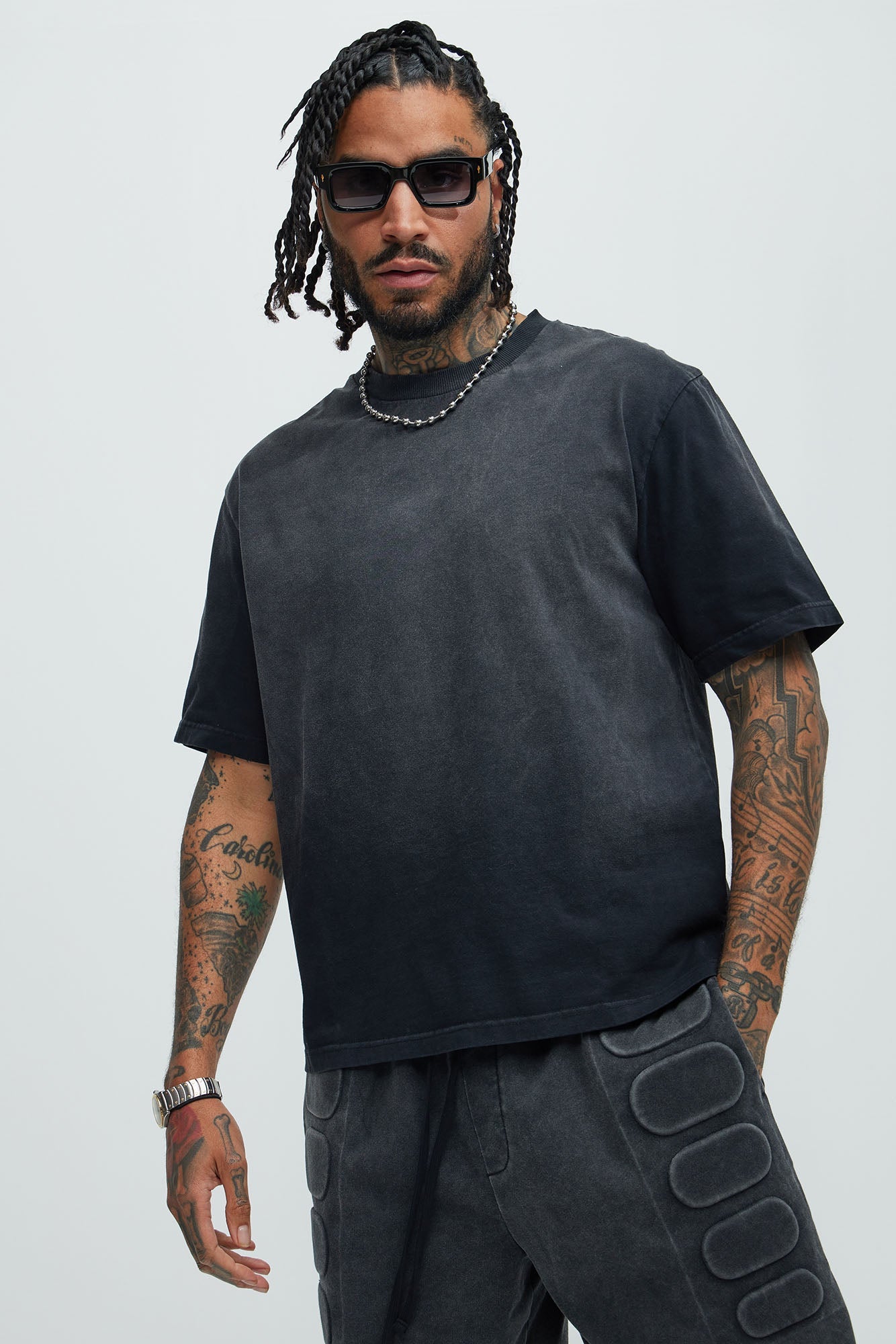 Dion Relaxed Tee - Black Wash