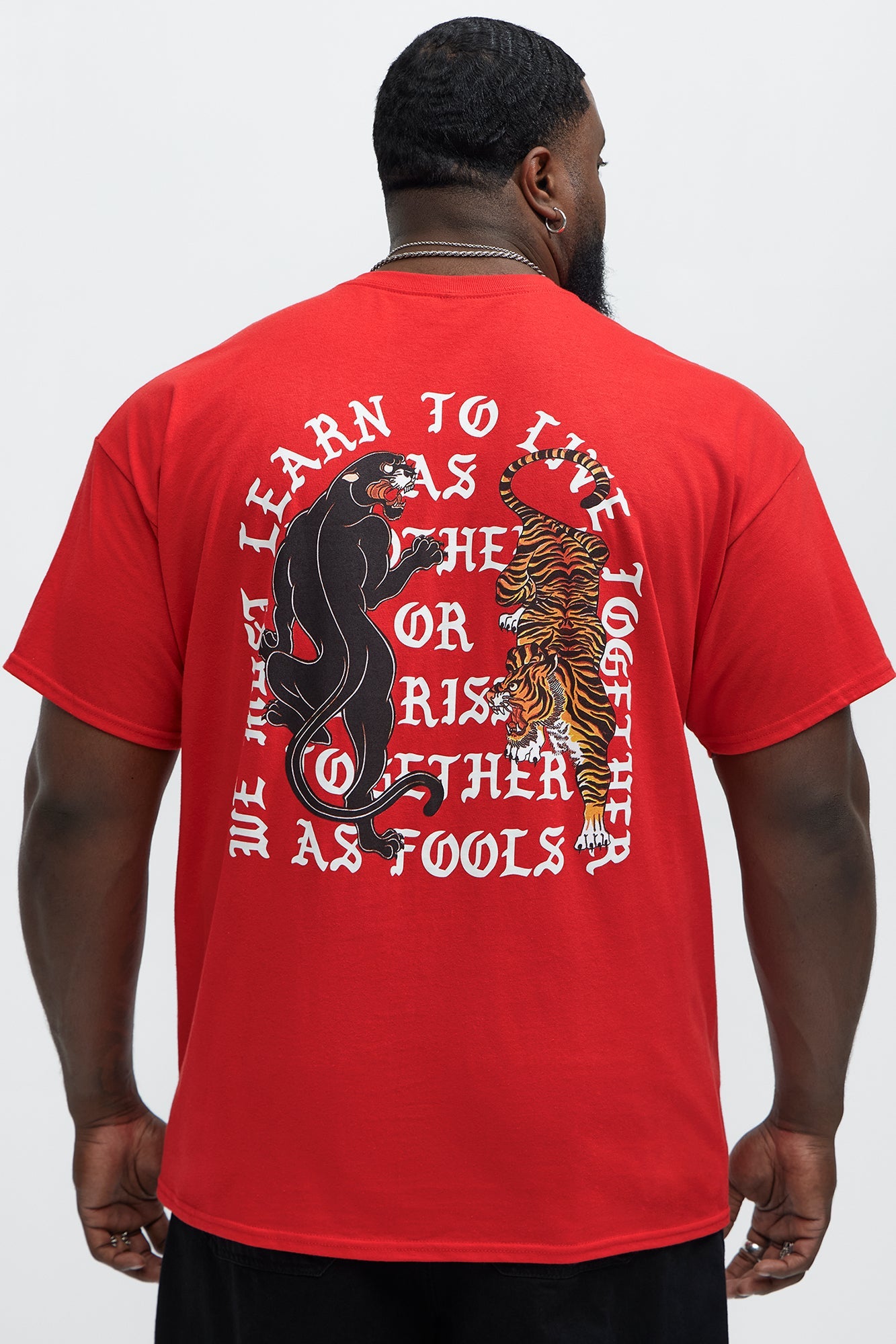 Learn To Live Together Short Sleeve Tee - Red