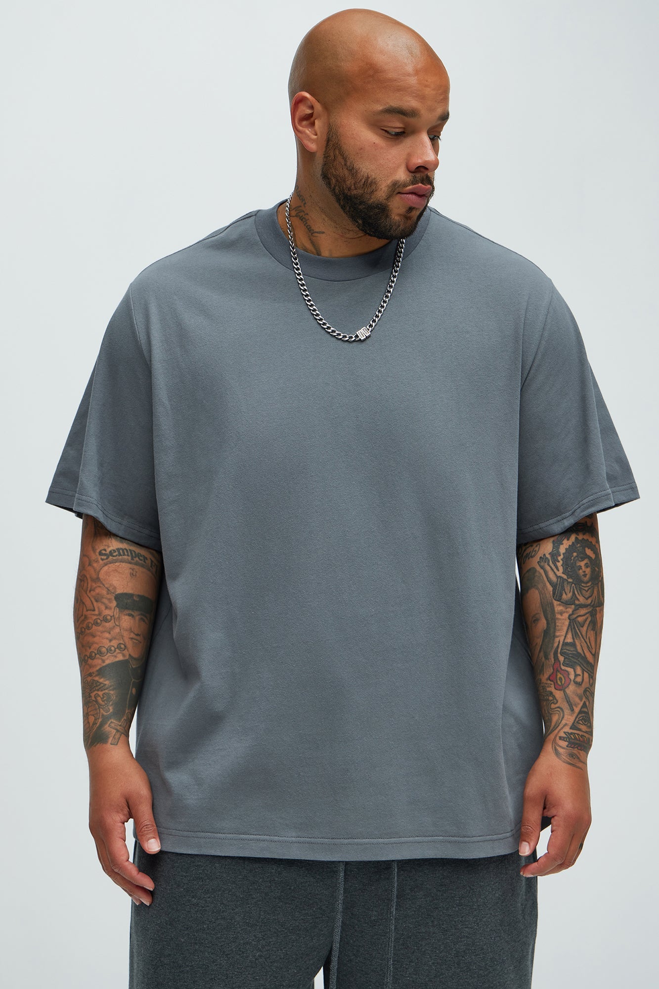 Oversized Heavyweight Tee 240GSM - Charcoal