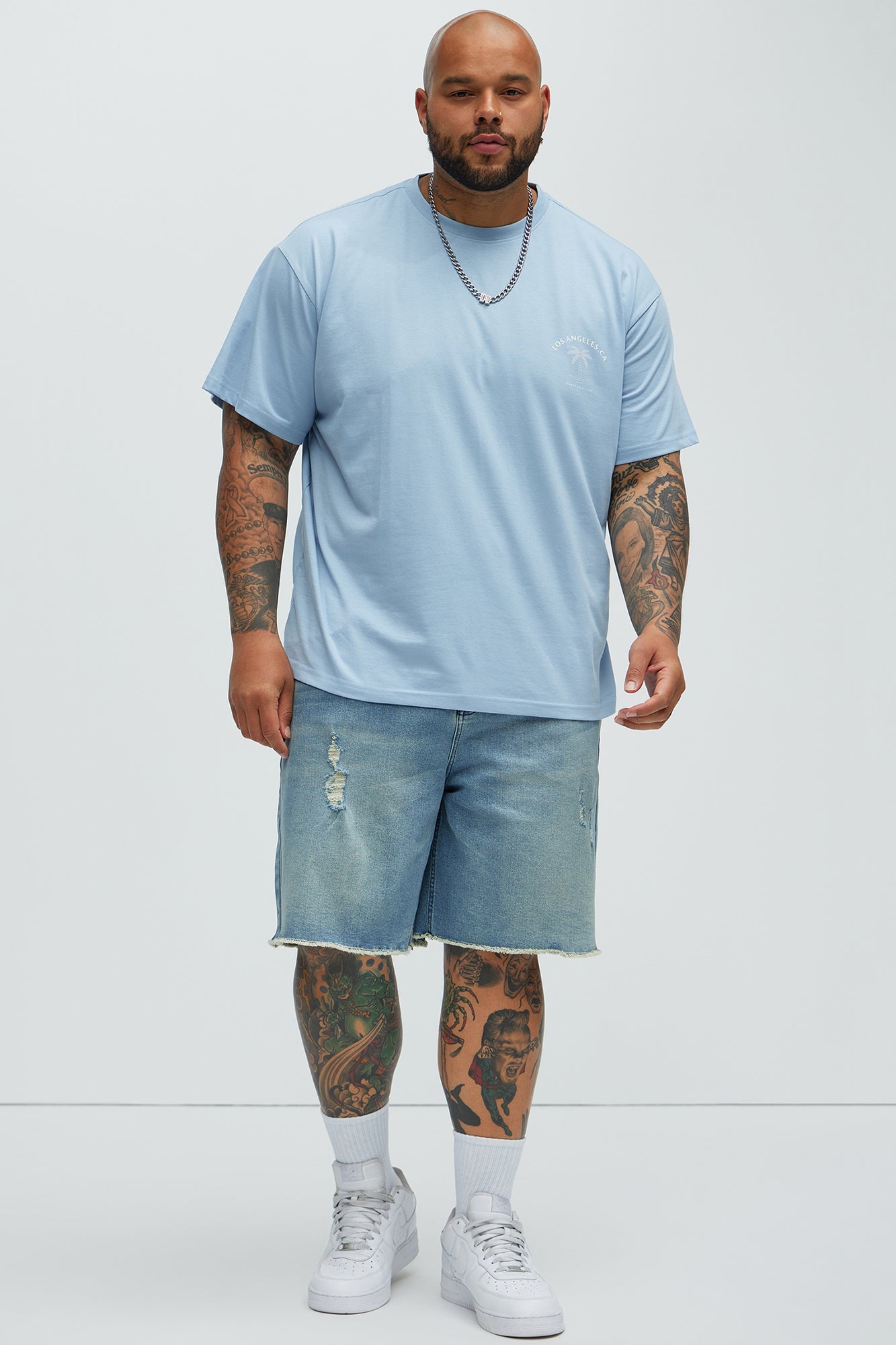 Lounge Relaxed Denim Shorts - Medium Blue Wash