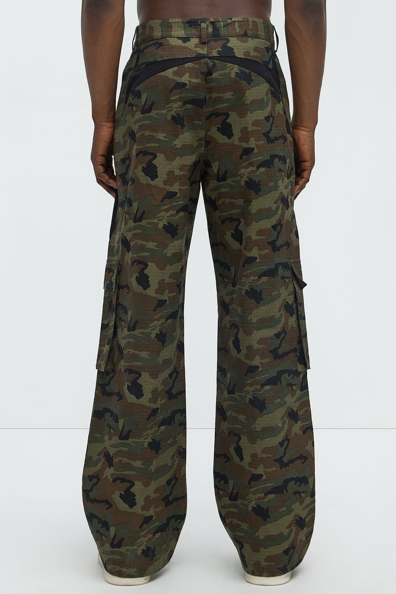 Ripstop Contrast Camo Cargo Pants - Camouflage