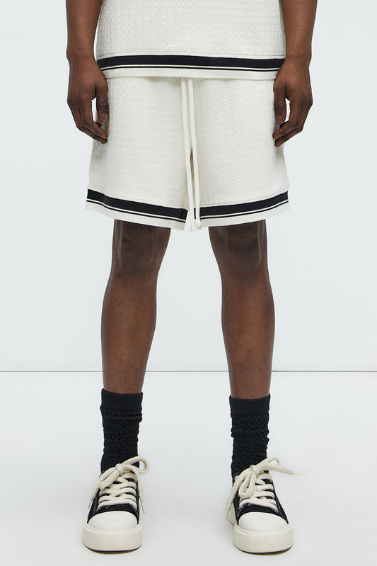 Princeton Textured Shorts - Cream