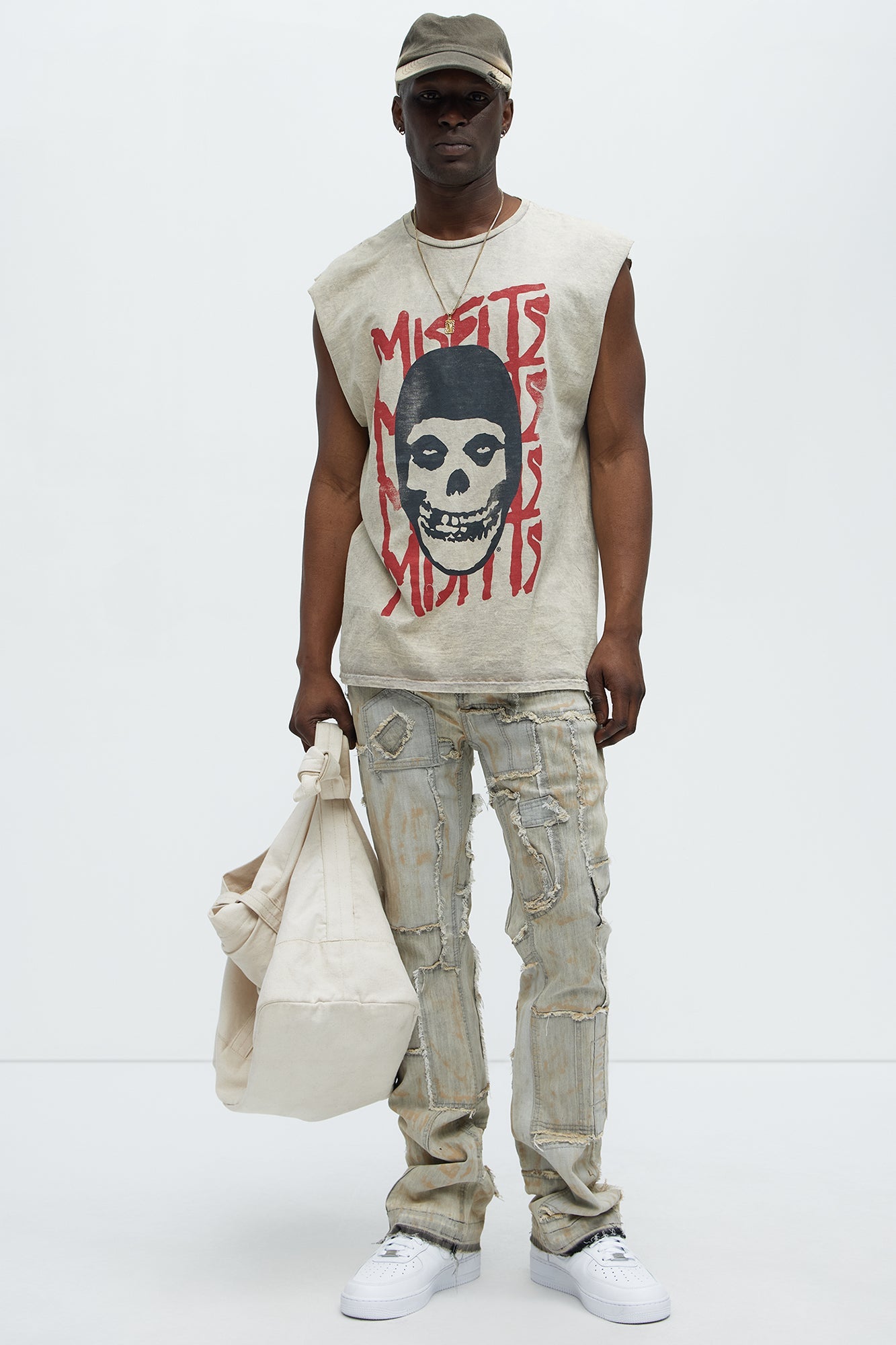 Misfits Muscle Tee - Taupe