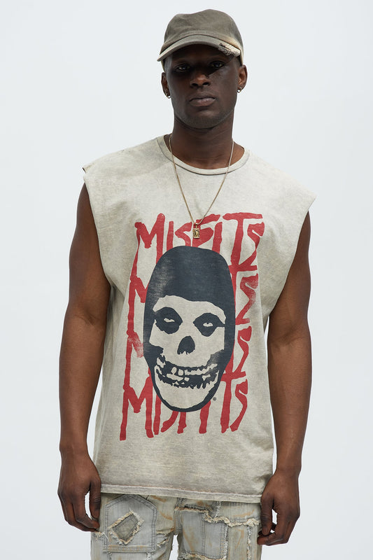 Misfits Muscle Tee - Taupe