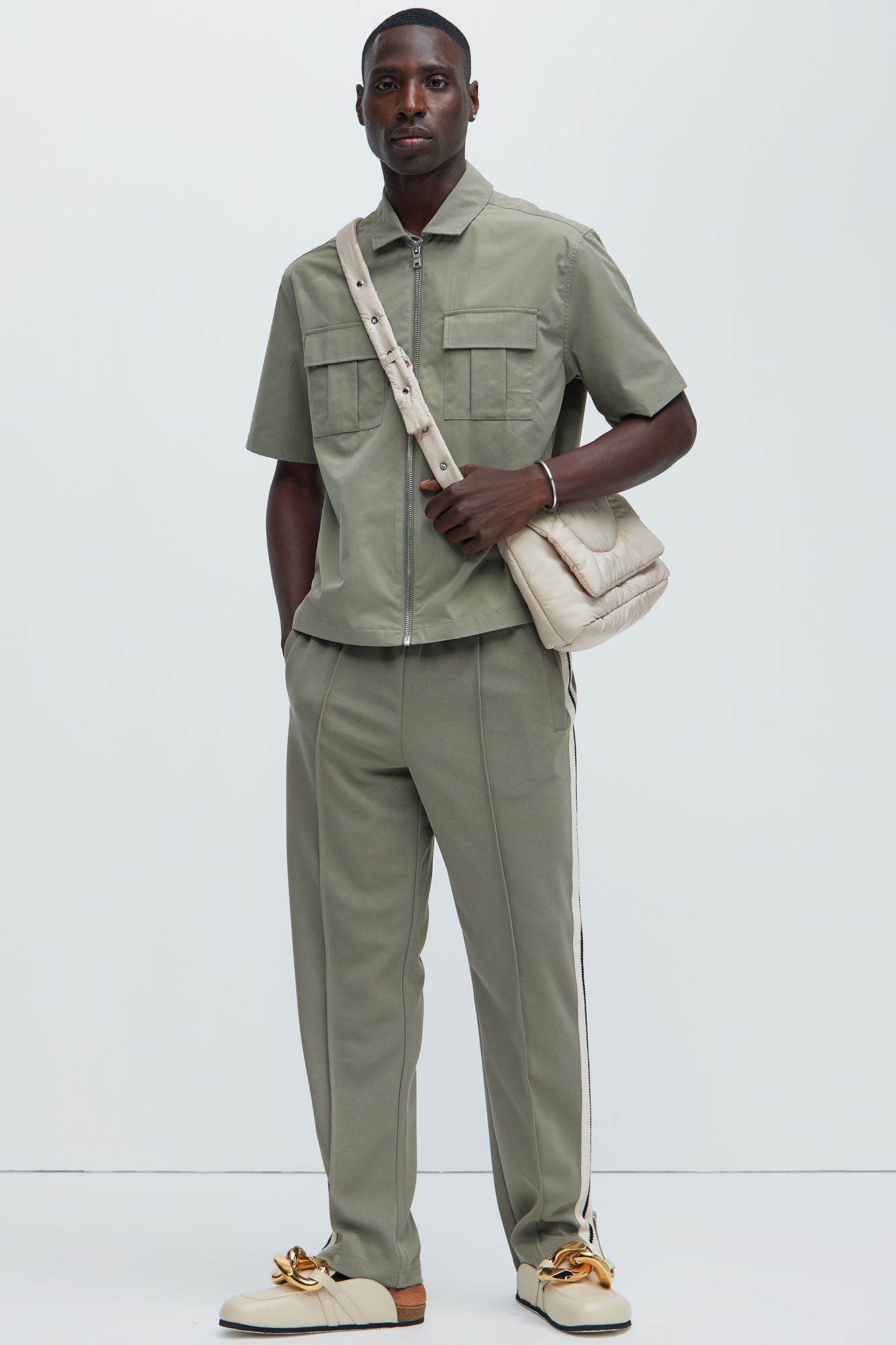 Dennis Classic Knit Track Pants - Olive