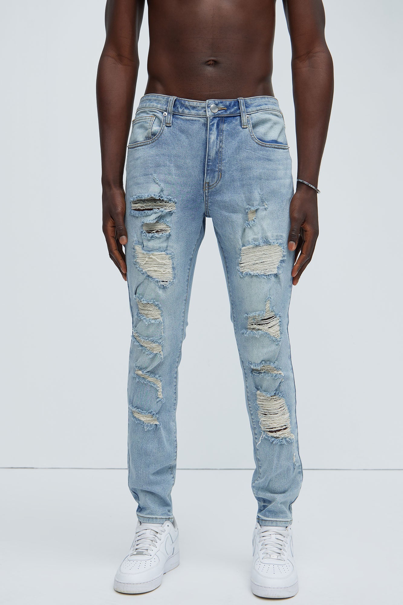 Ain't Got Nothing To Lose Skinny Jeans - Light Wash