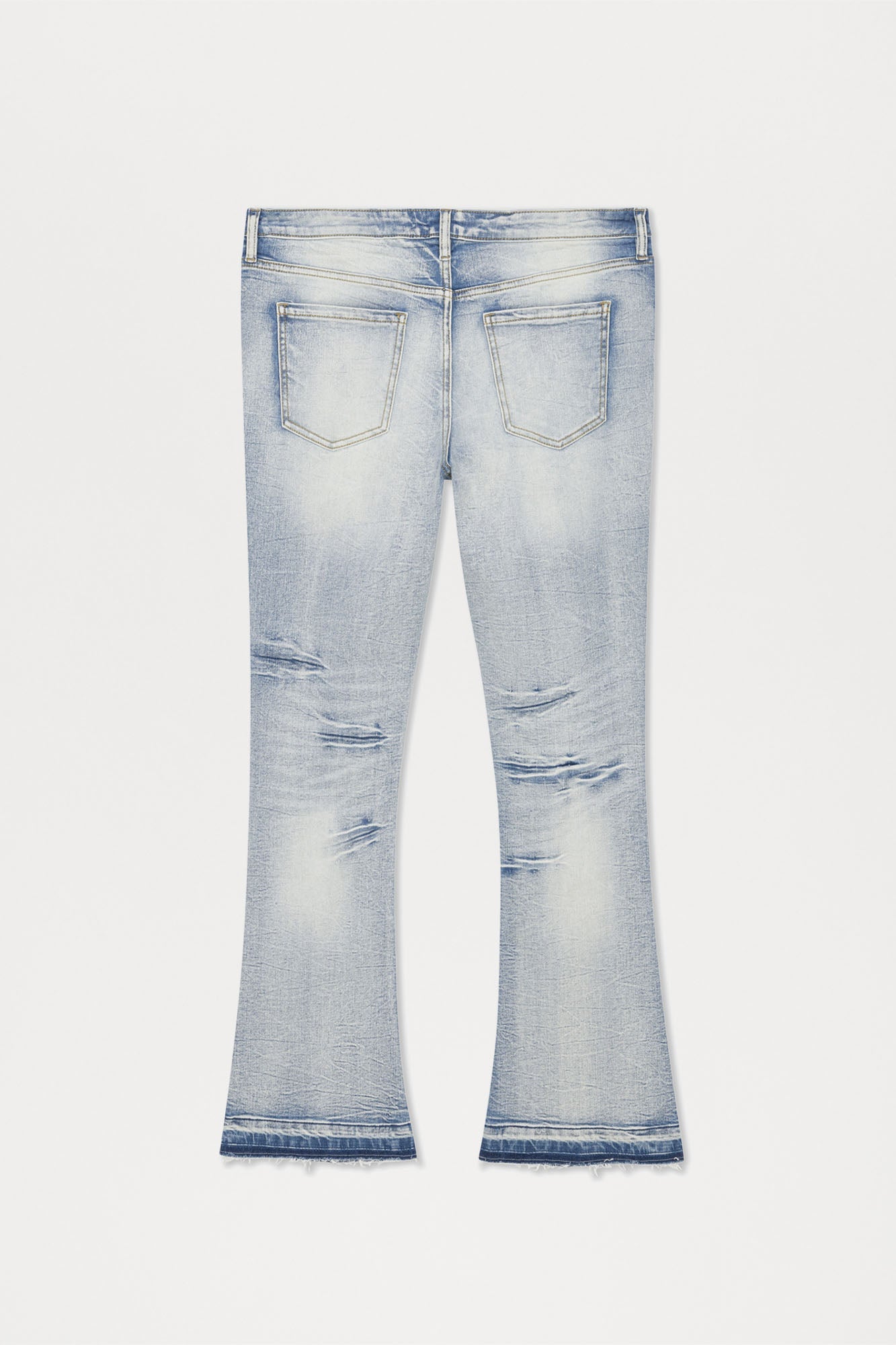 Undercover Slim Stacked Flare Jeans - Medium Blue Wash