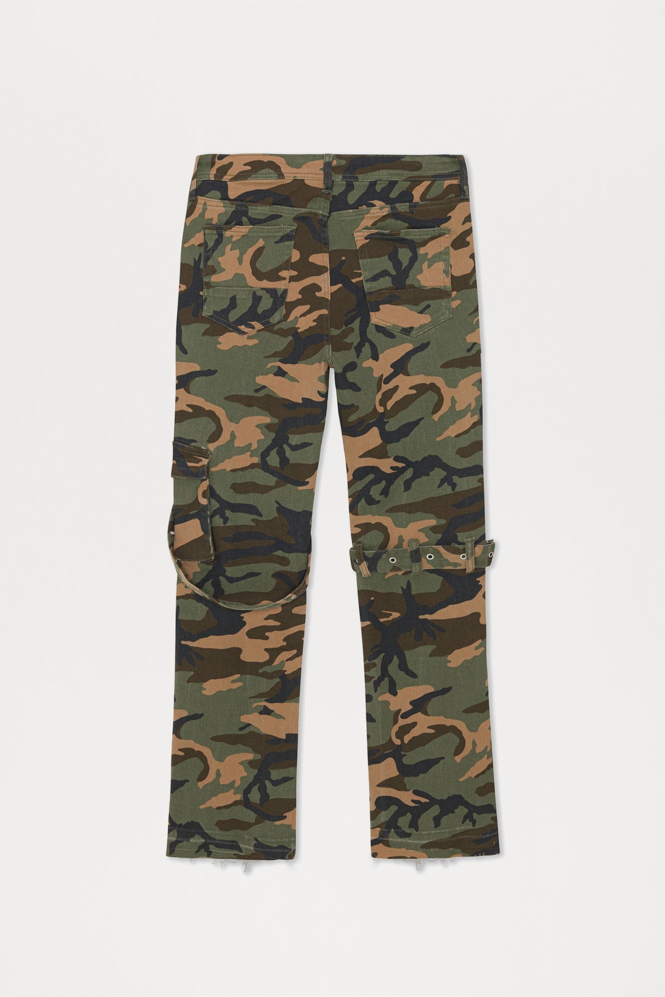 Strap Me Up Stacked Skinny Flare Jeans - Camouflage