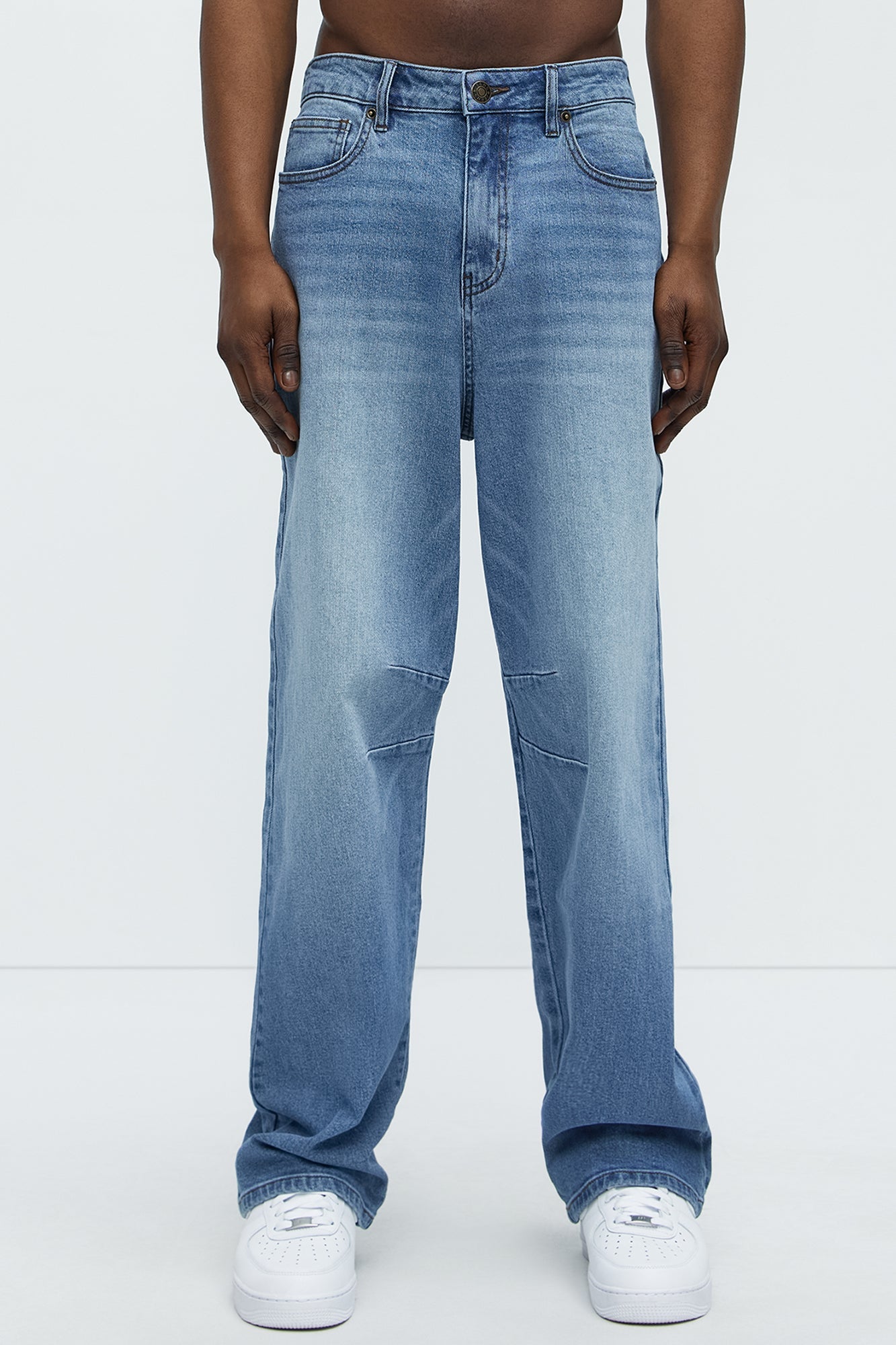 Kylan Classic Baggy Jeans - Medium Blue Wash