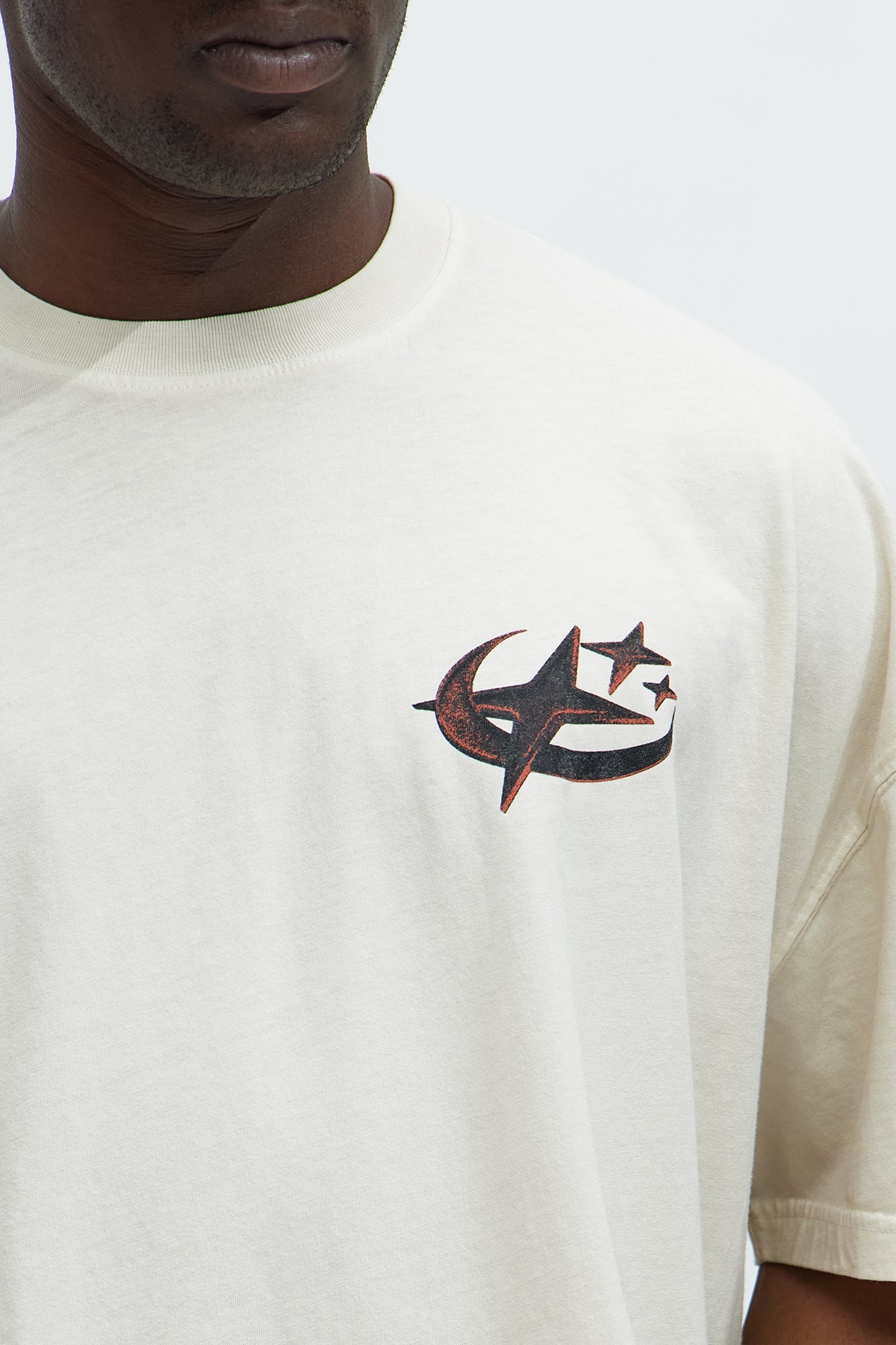 Risk It All Oversized Short Sleeve Tee - Cream