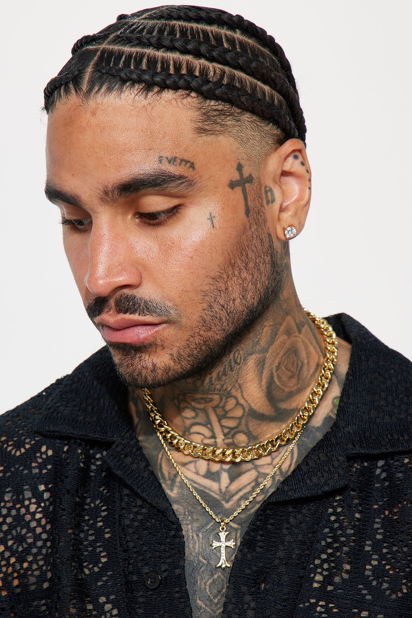 Cross My Mind 2 Piece Chain Necklace - Gold