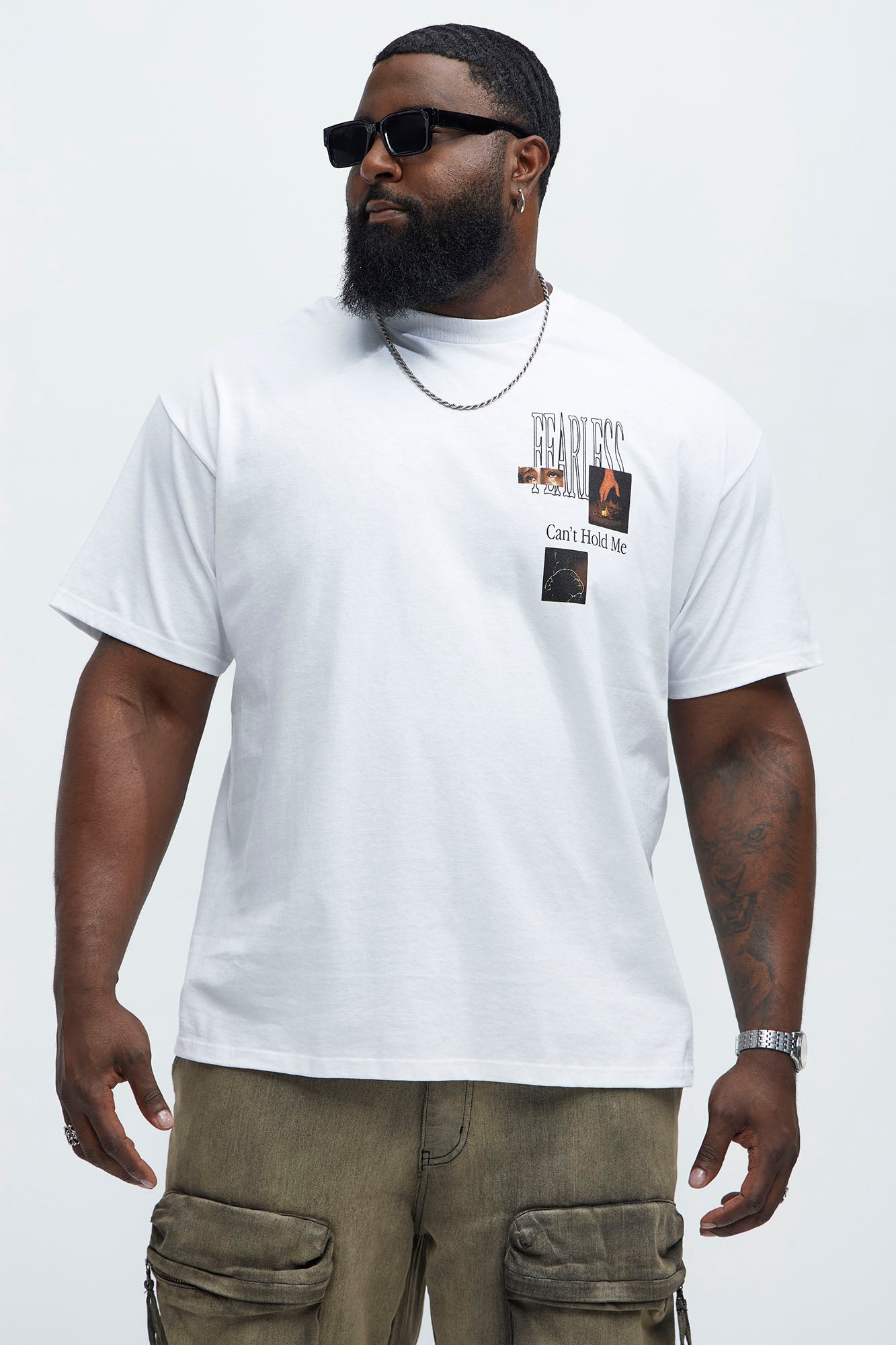 Fear Can't Hold Me Short Sleeve Tee - White