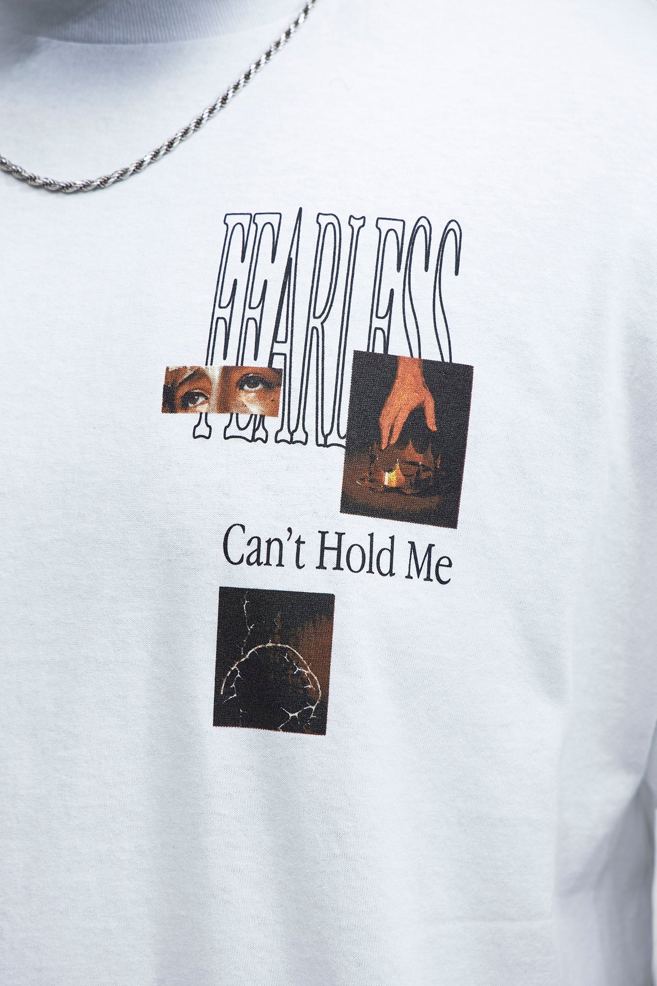 Fear Can't Hold Me Short Sleeve Tee - White