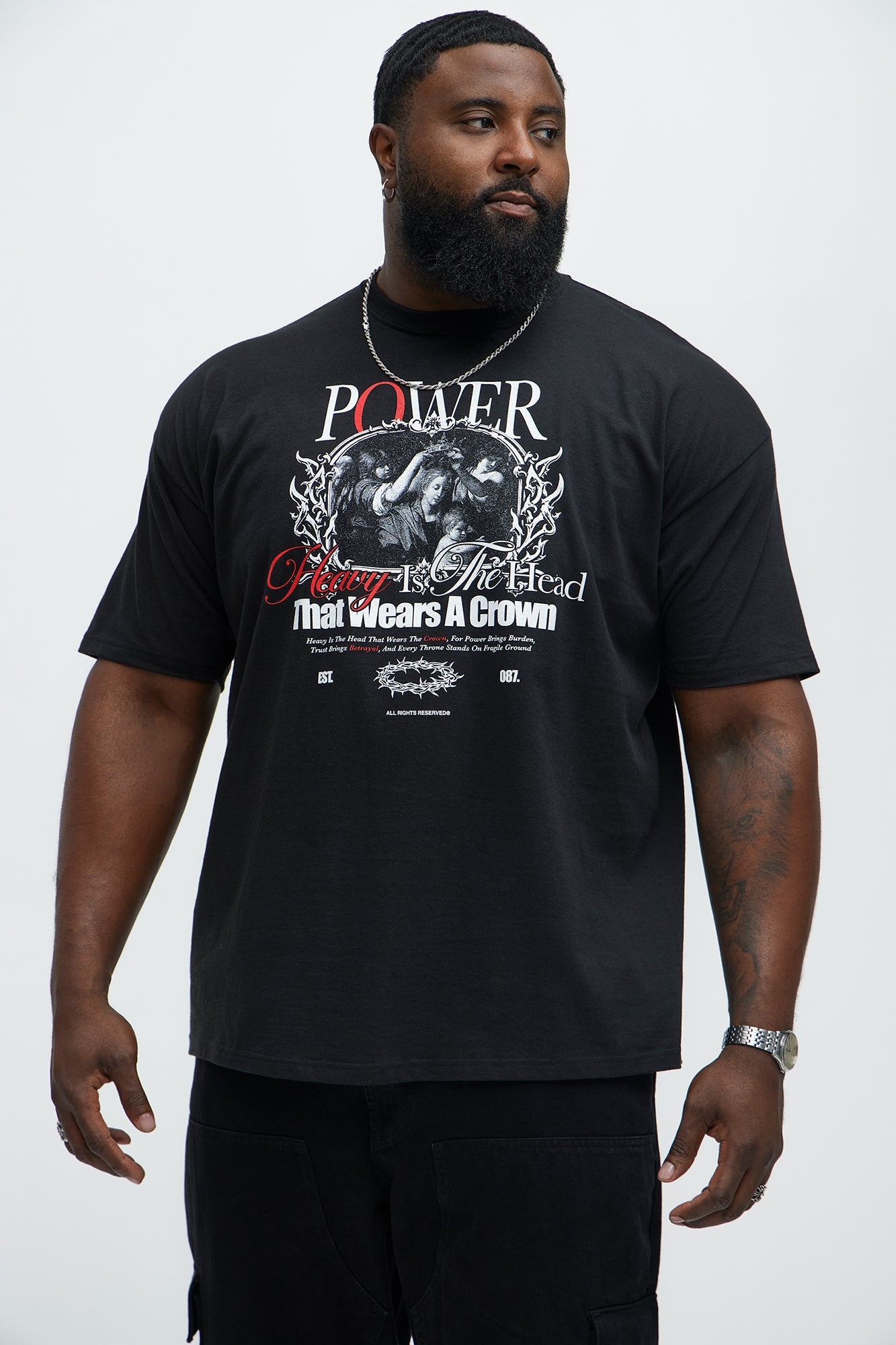 Power Of The Crown Short Sleeve Tee - Black