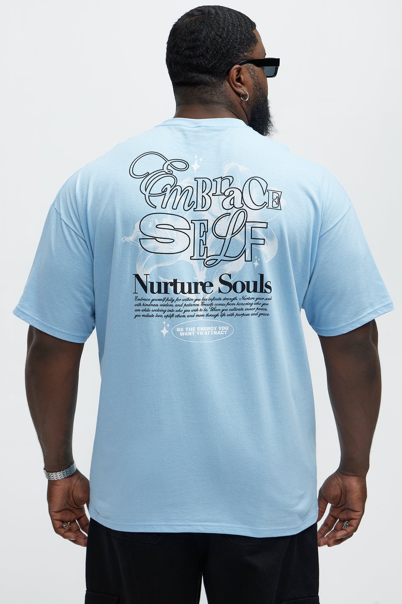 Embrace Self Nurture Short Sleeve Tee - Light Blue