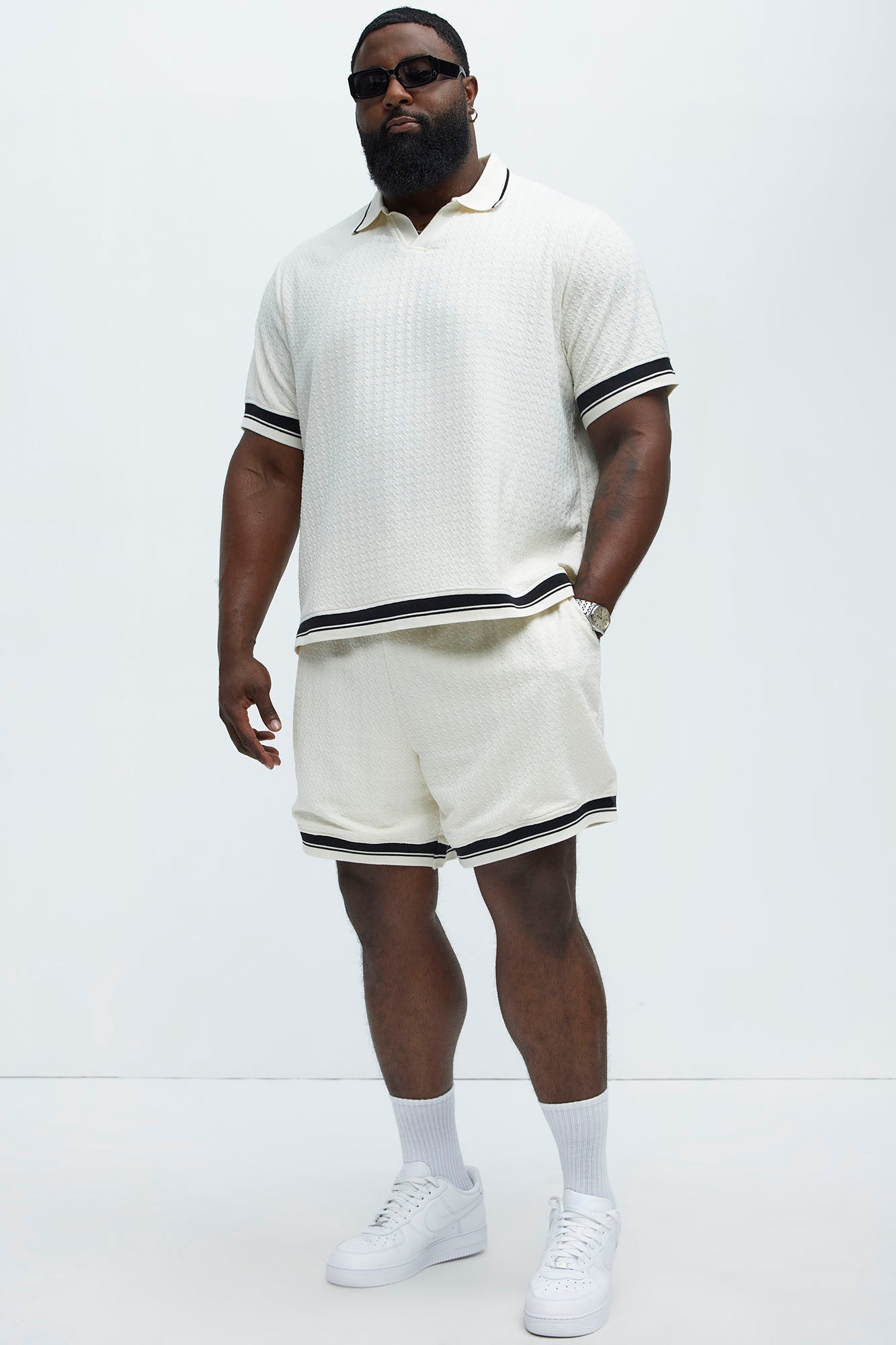 Princeton Textured Shorts - Cream