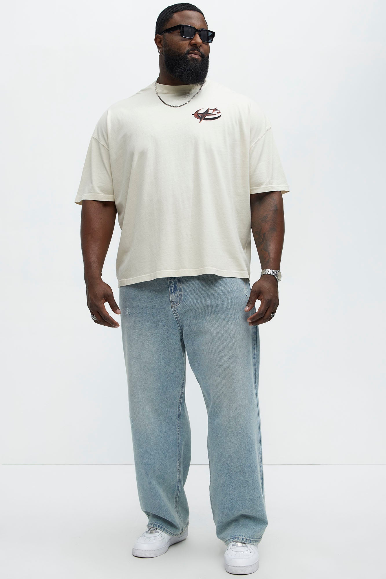 Risk It All Oversized Short Sleeve Tee - Cream