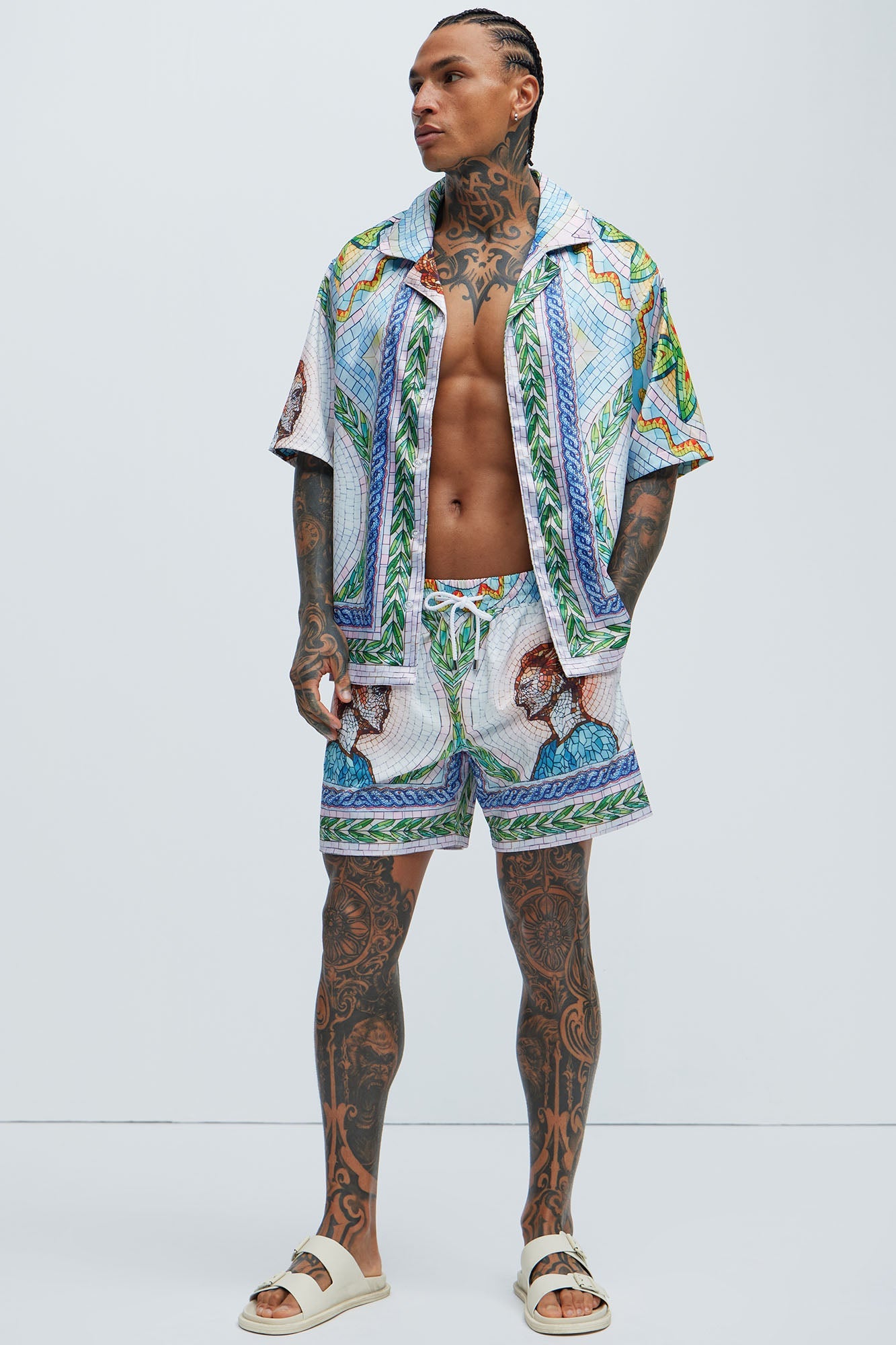 Atherton Mosaic Shirt - Blue/combo