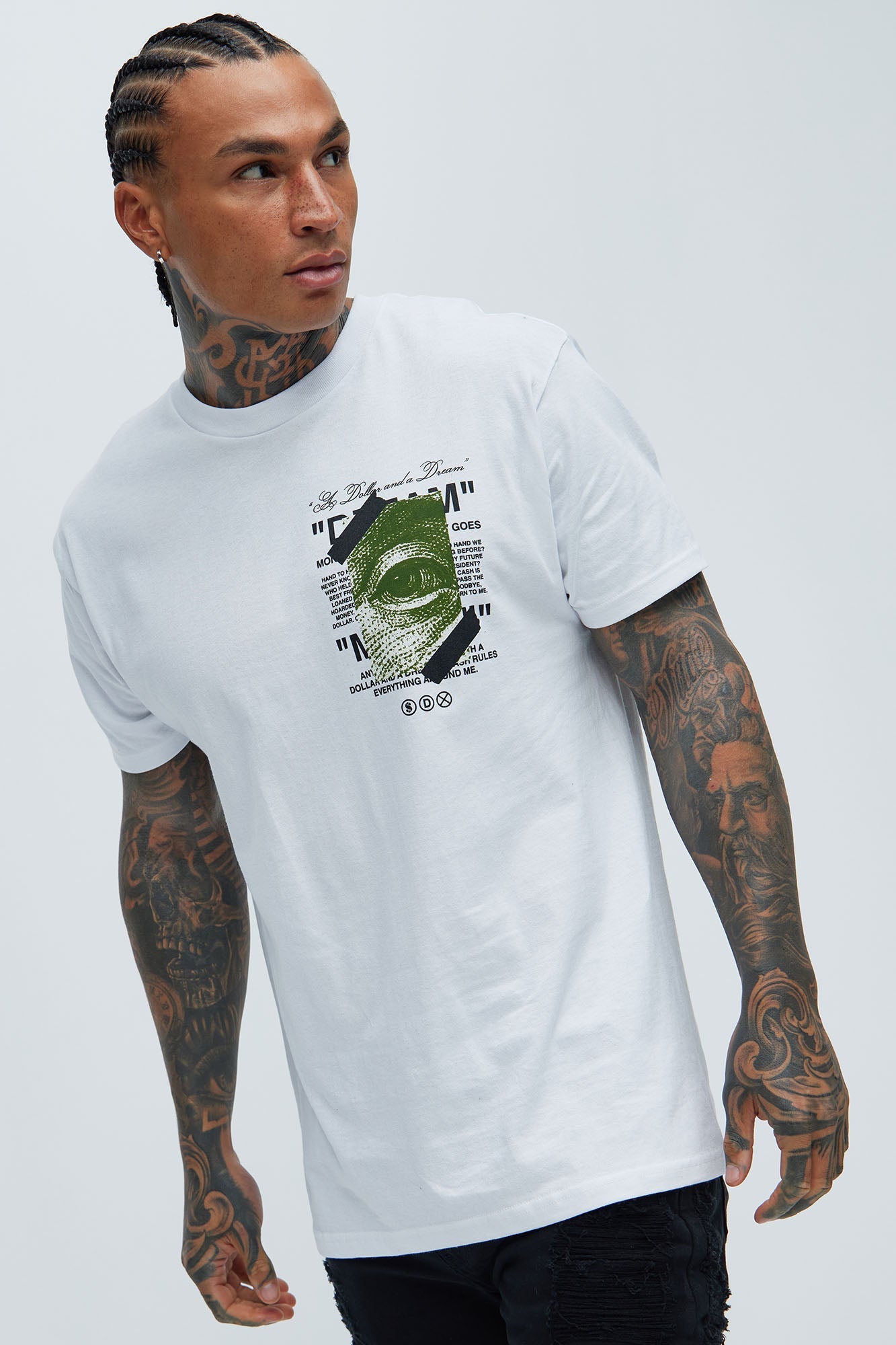 A Dollar And A Dream Short Sleeve Tee - White