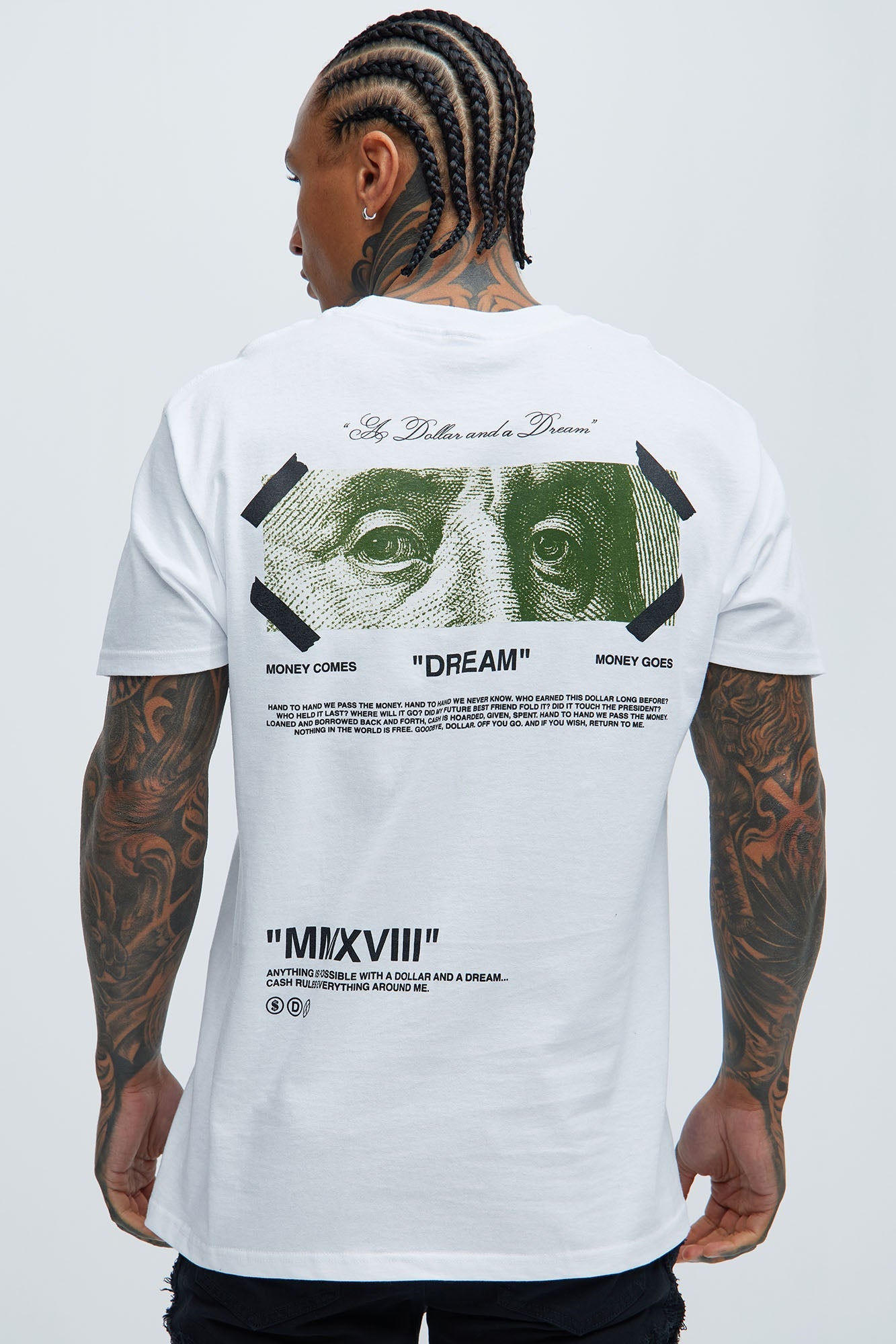 A Dollar And A Dream Short Sleeve Tee - White