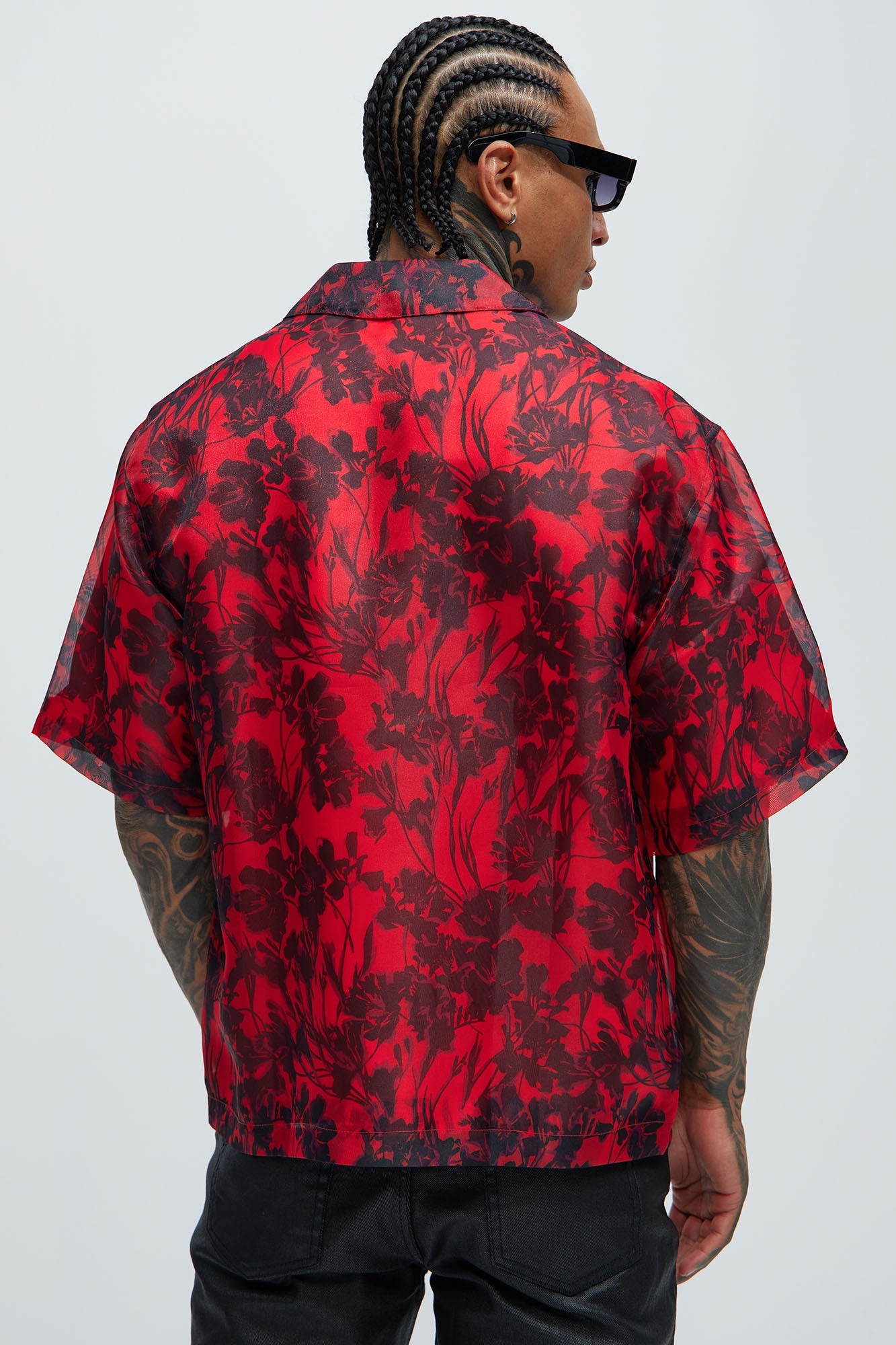 Pleasant Floral Shirt - Red/combo