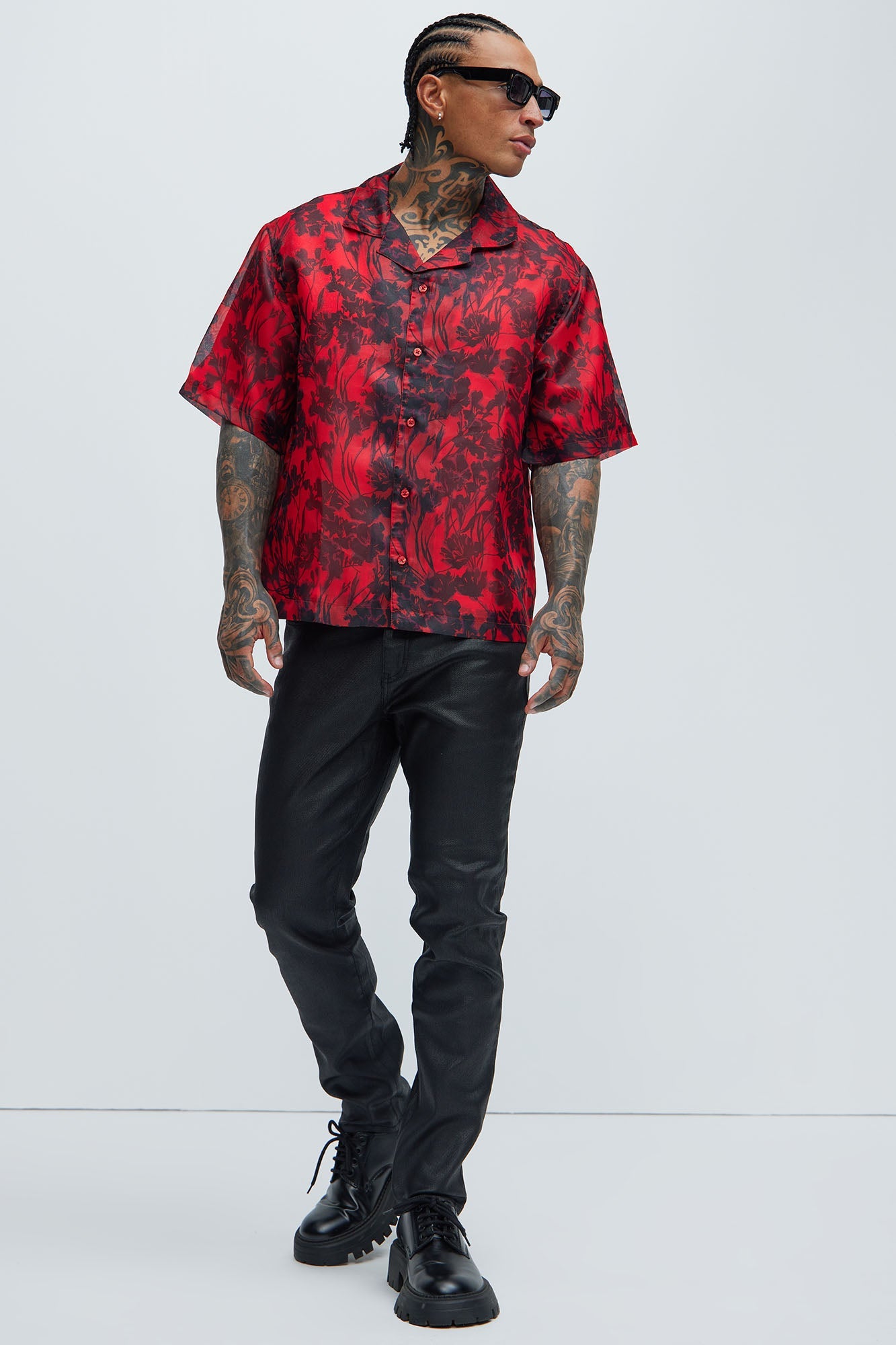 Not Like Others Waxed Slim Taper Jean - Black