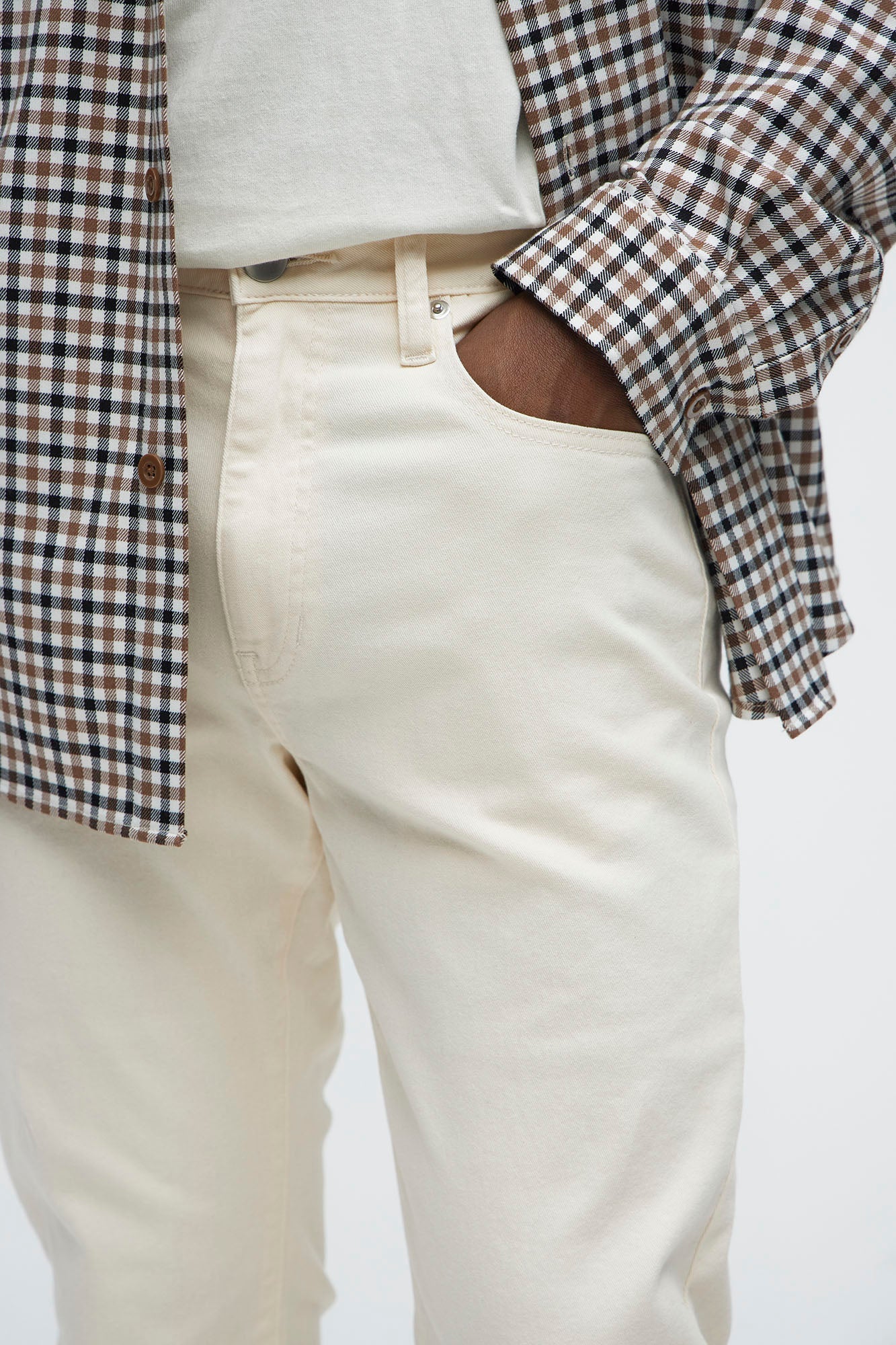 Mac Chino Skinny 5 Pocket Pants - Cream