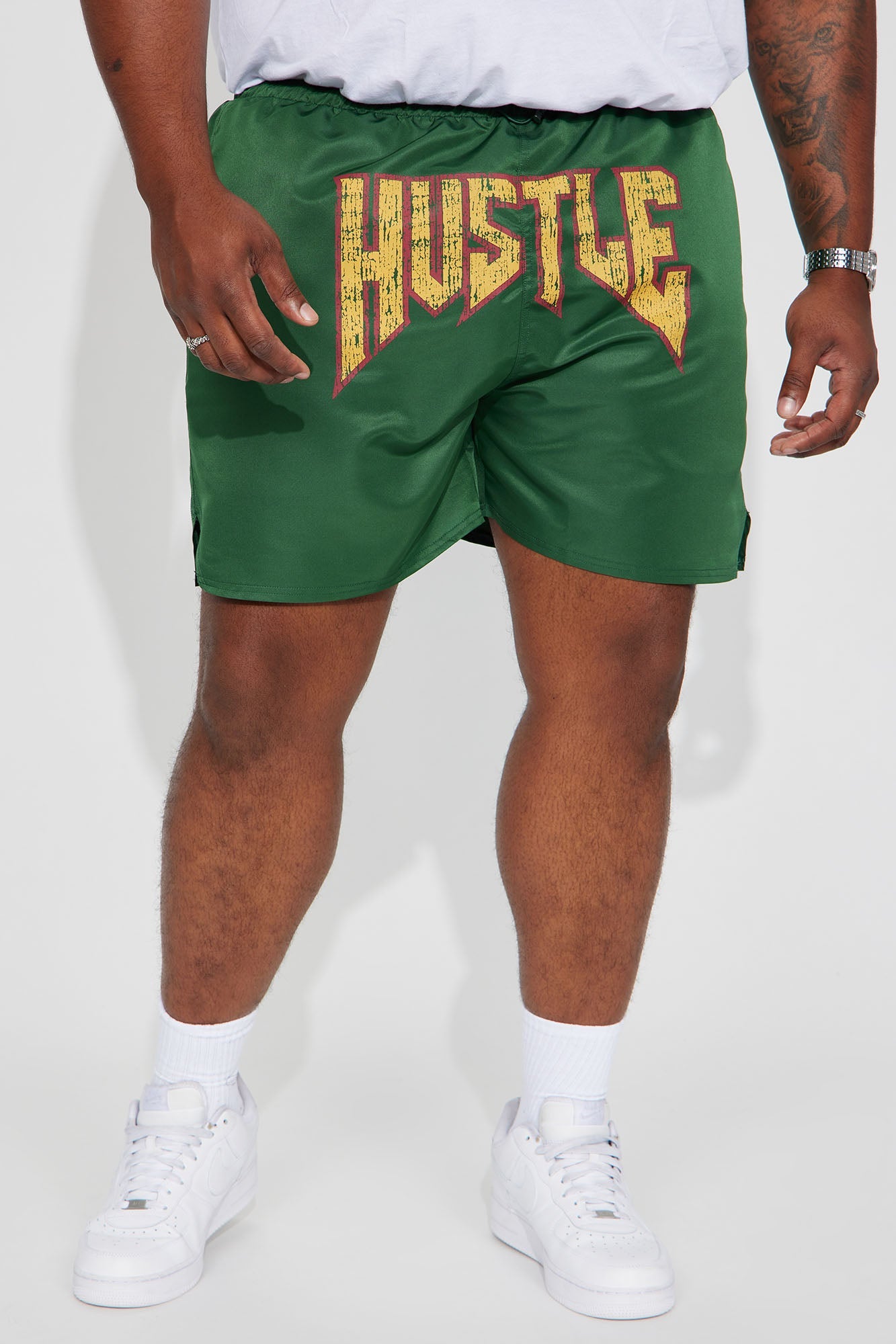 Hustle Game Swim Mid Trunk - Green