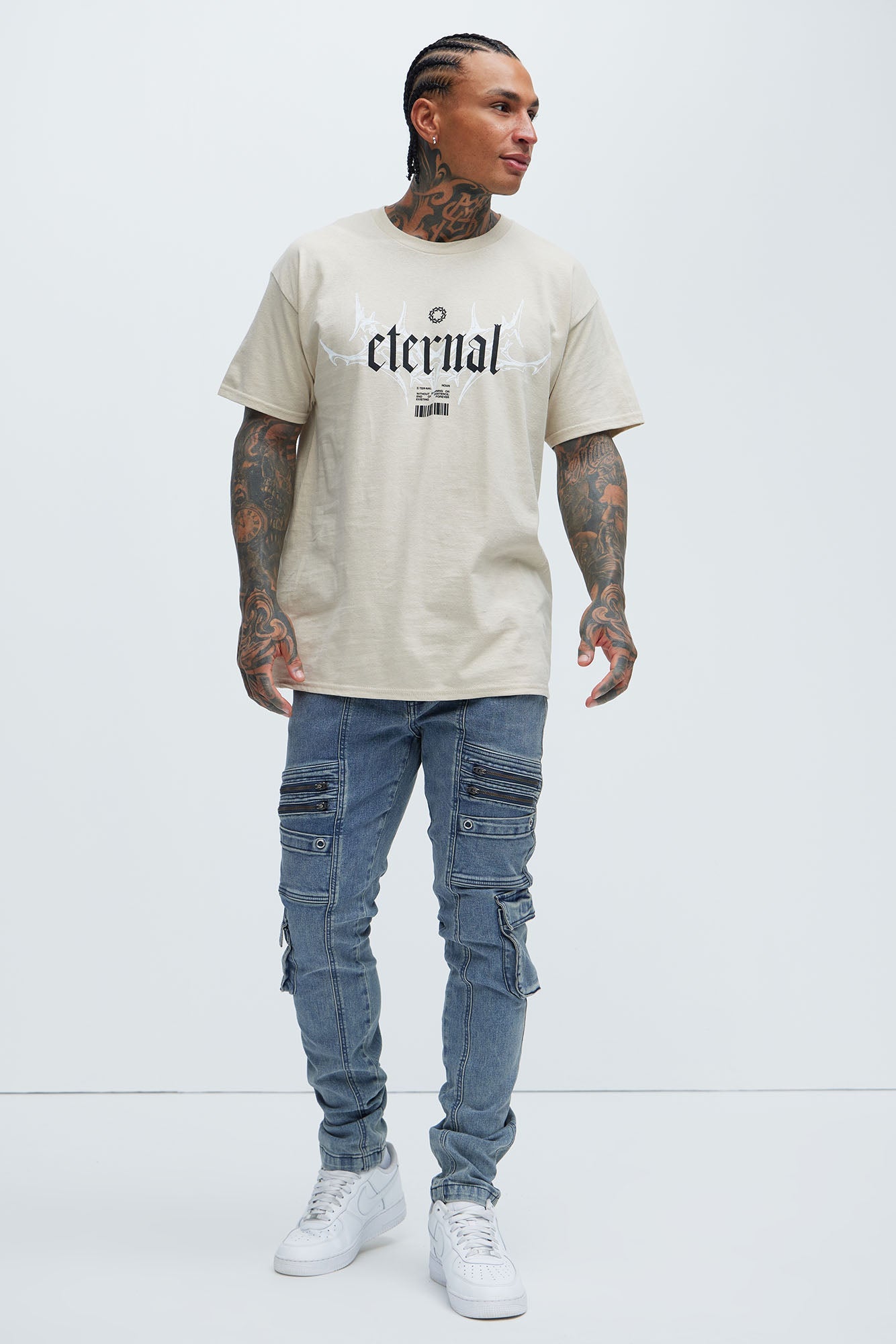 Johnny Vintage Skinny Cargo Jeans - Vintage Blue Wash