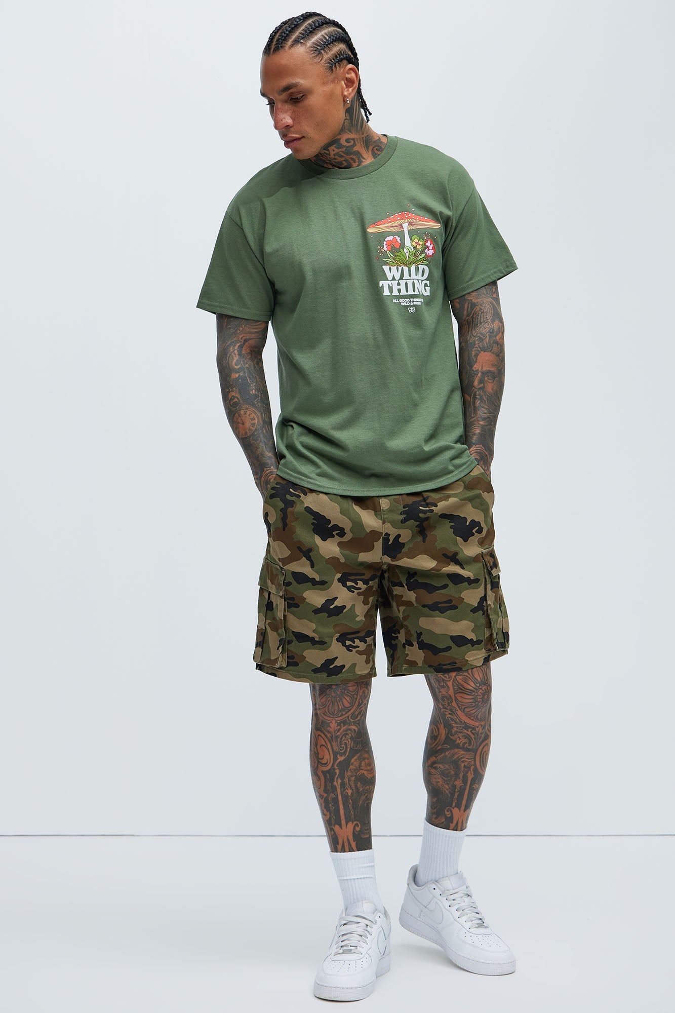 Twill Volley Cargo Shorts - Camouflage