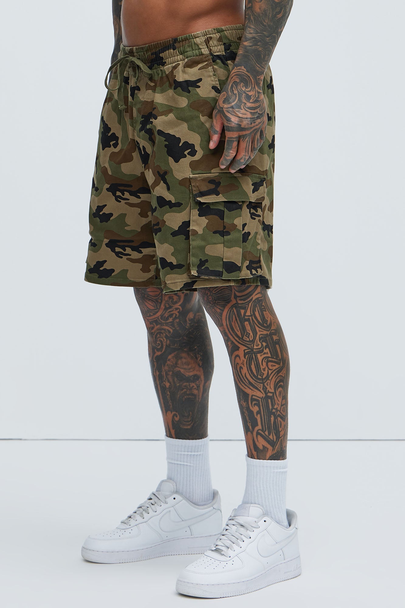 Twill Volley Cargo Shorts - Camouflage