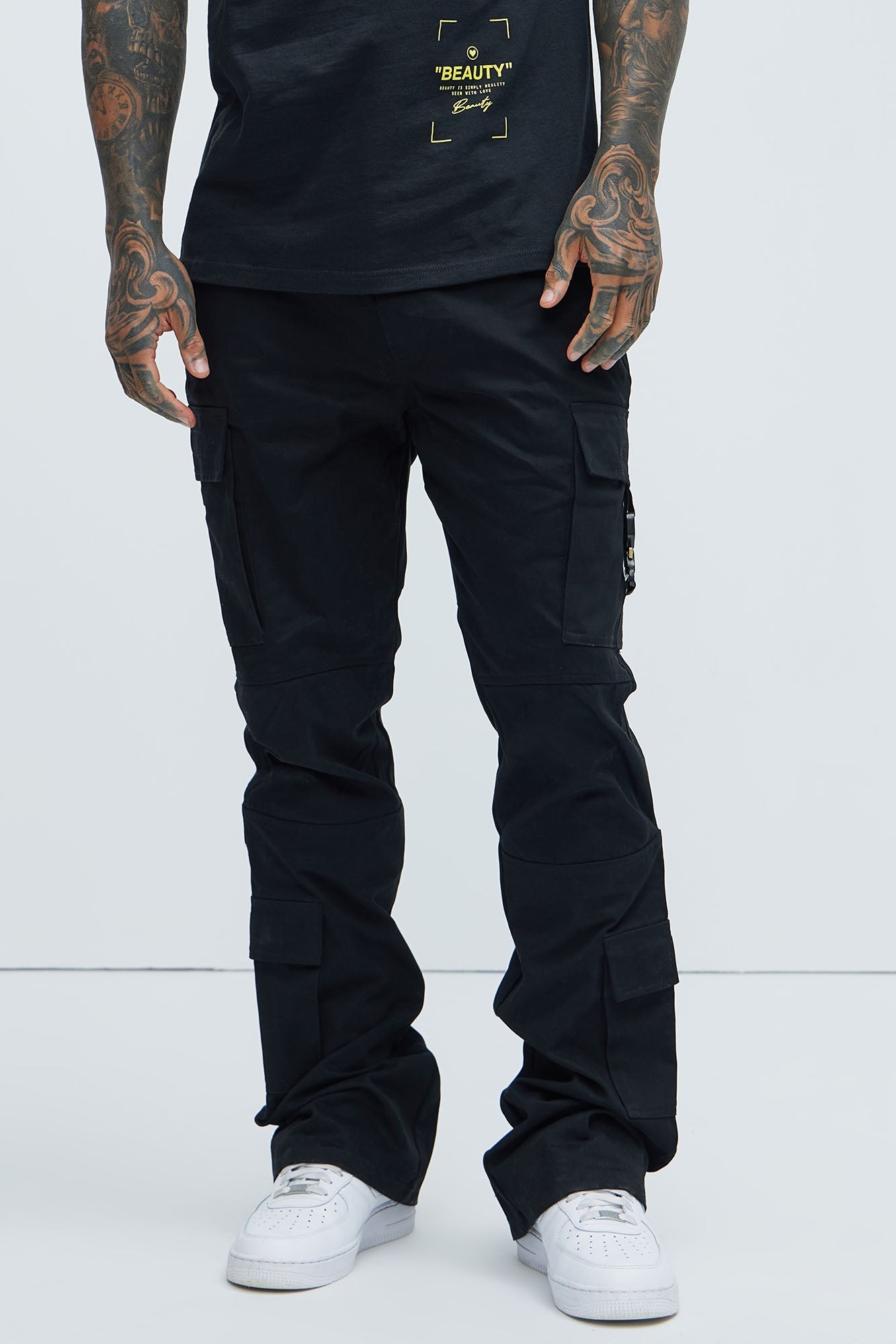 Nikko Slim Flare Pants - Black