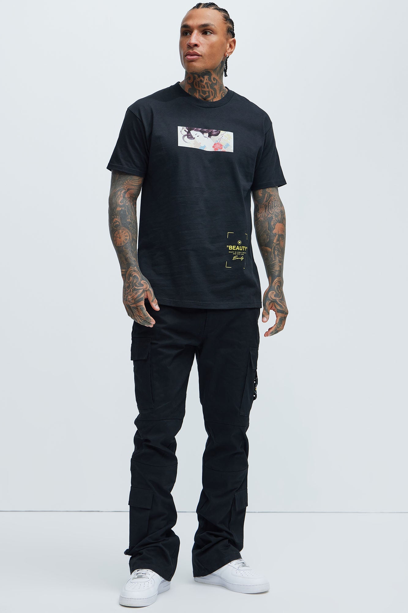 Nikko Slim Flare Pants - Black