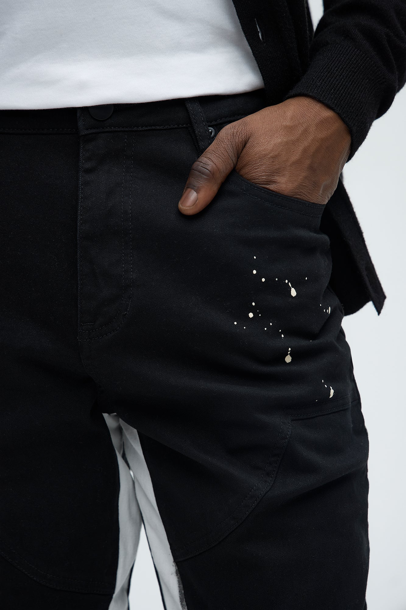 Both Ways Slim Stacked Flared Pants - Black/combo