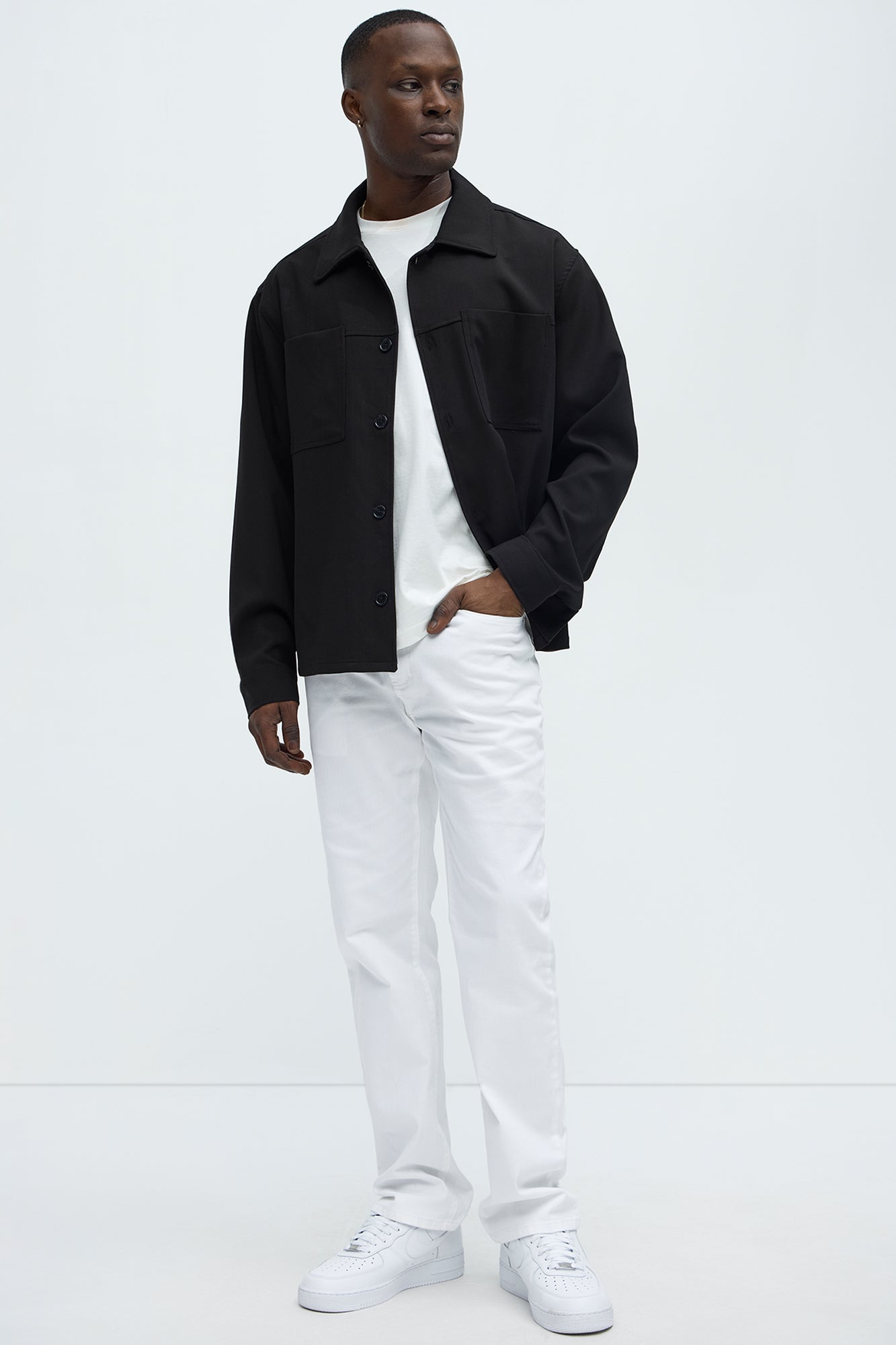 Mike Straight Taper Jeans - White