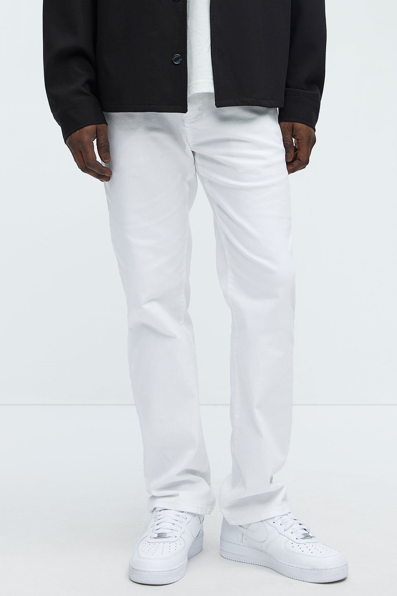 Mike Straight Taper Jeans - White