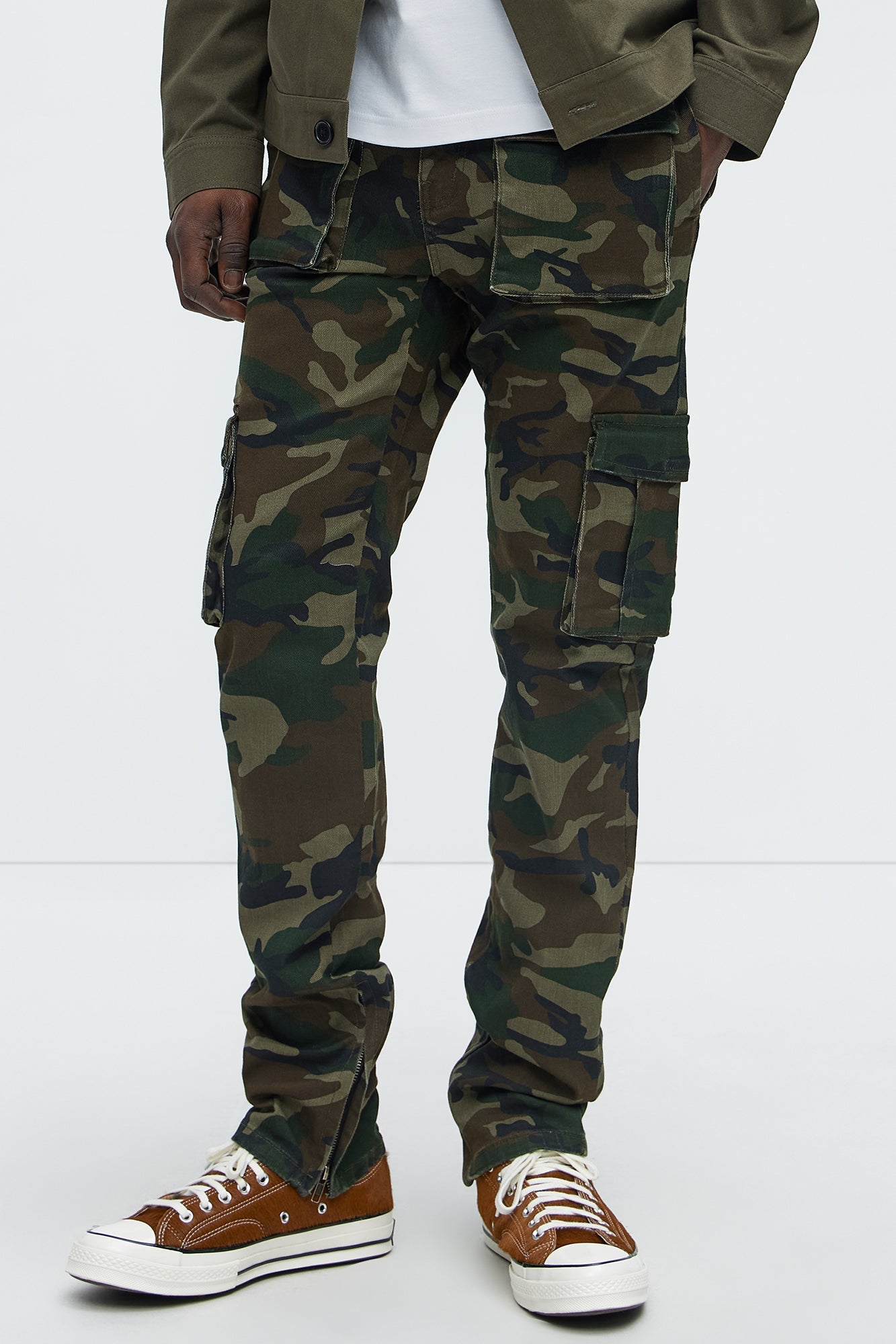 Hunter Slim Cargo Pants - Camouflage