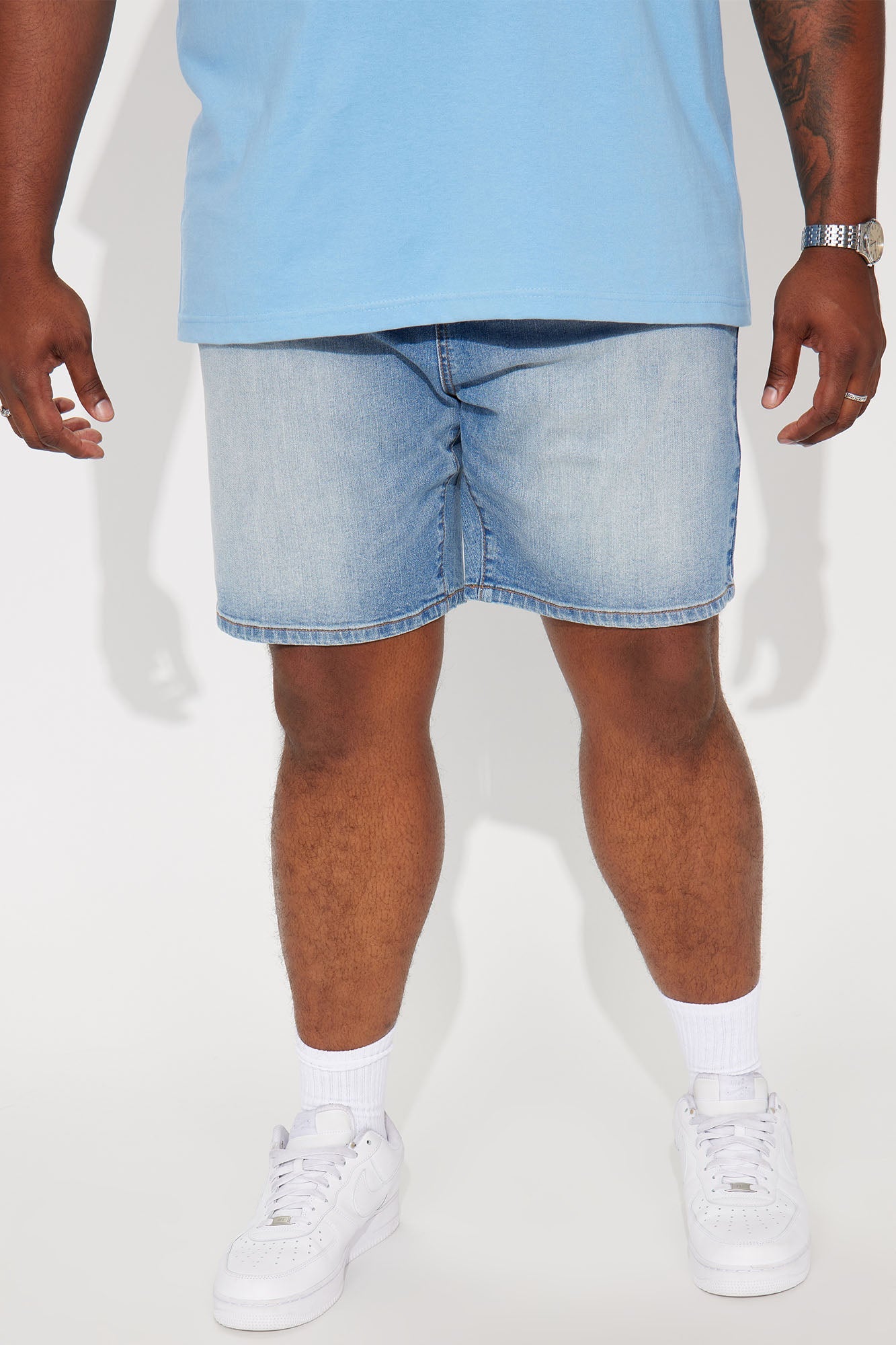 Cornell Slim Denim Shorts - Light Wash