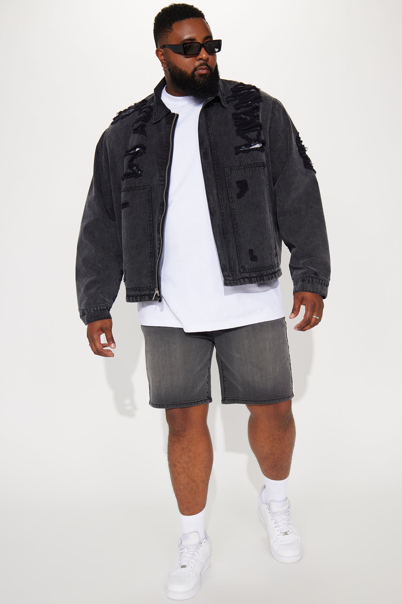 Cornell Slim Denim Shorts - Black Wash