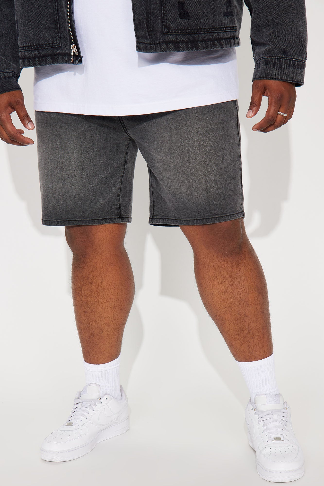 Cornell Slim Denim Shorts - Black Wash