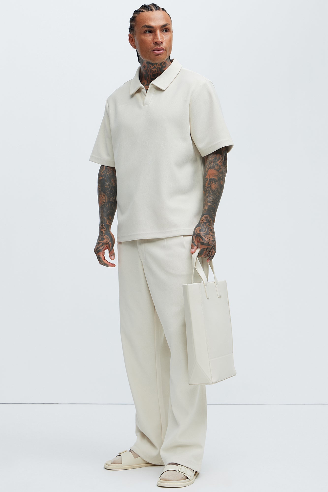 Turner Short Sleeve Polo - Cream