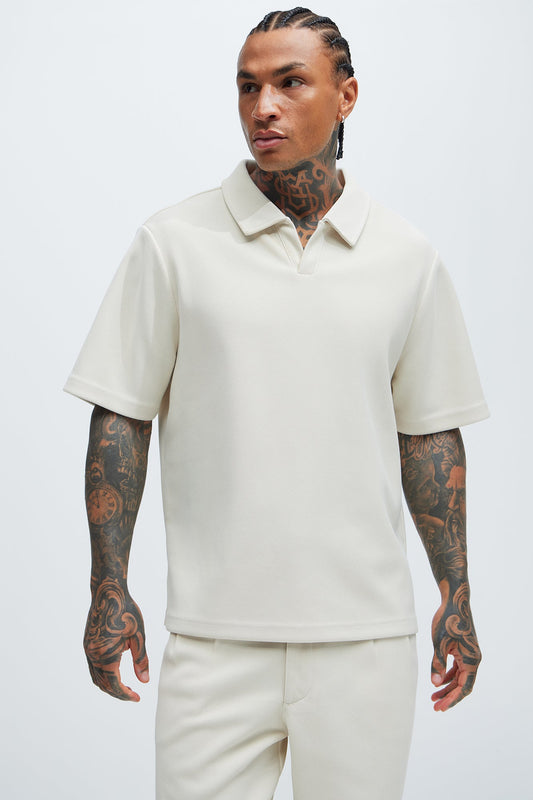 Turner Short Sleeve Polo - Cream