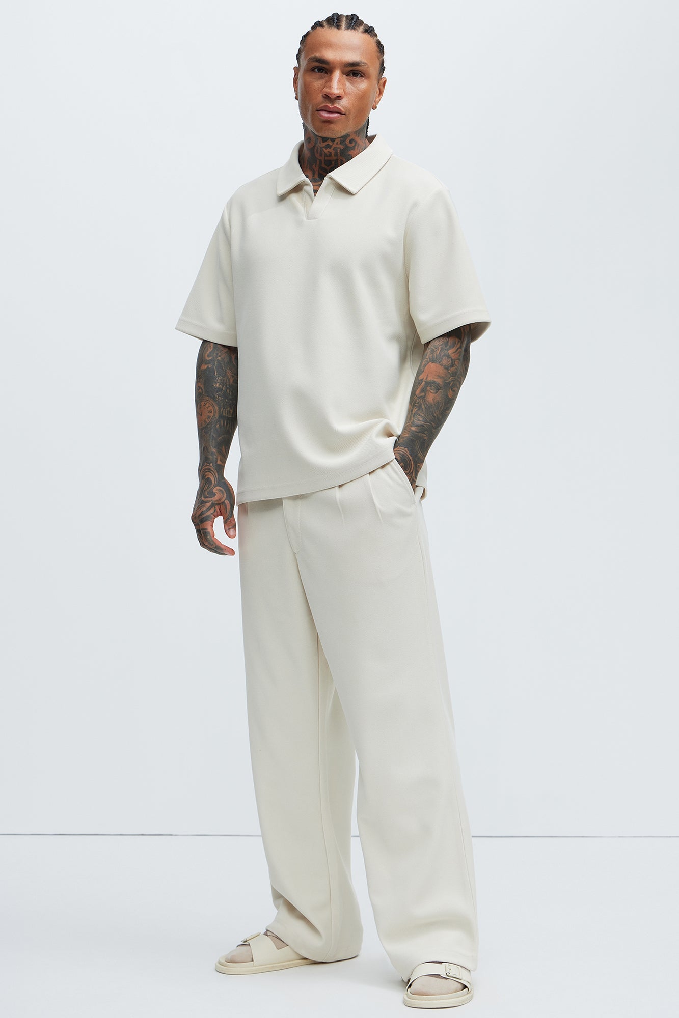 Turner Relaxed Trouser Pants - Cream