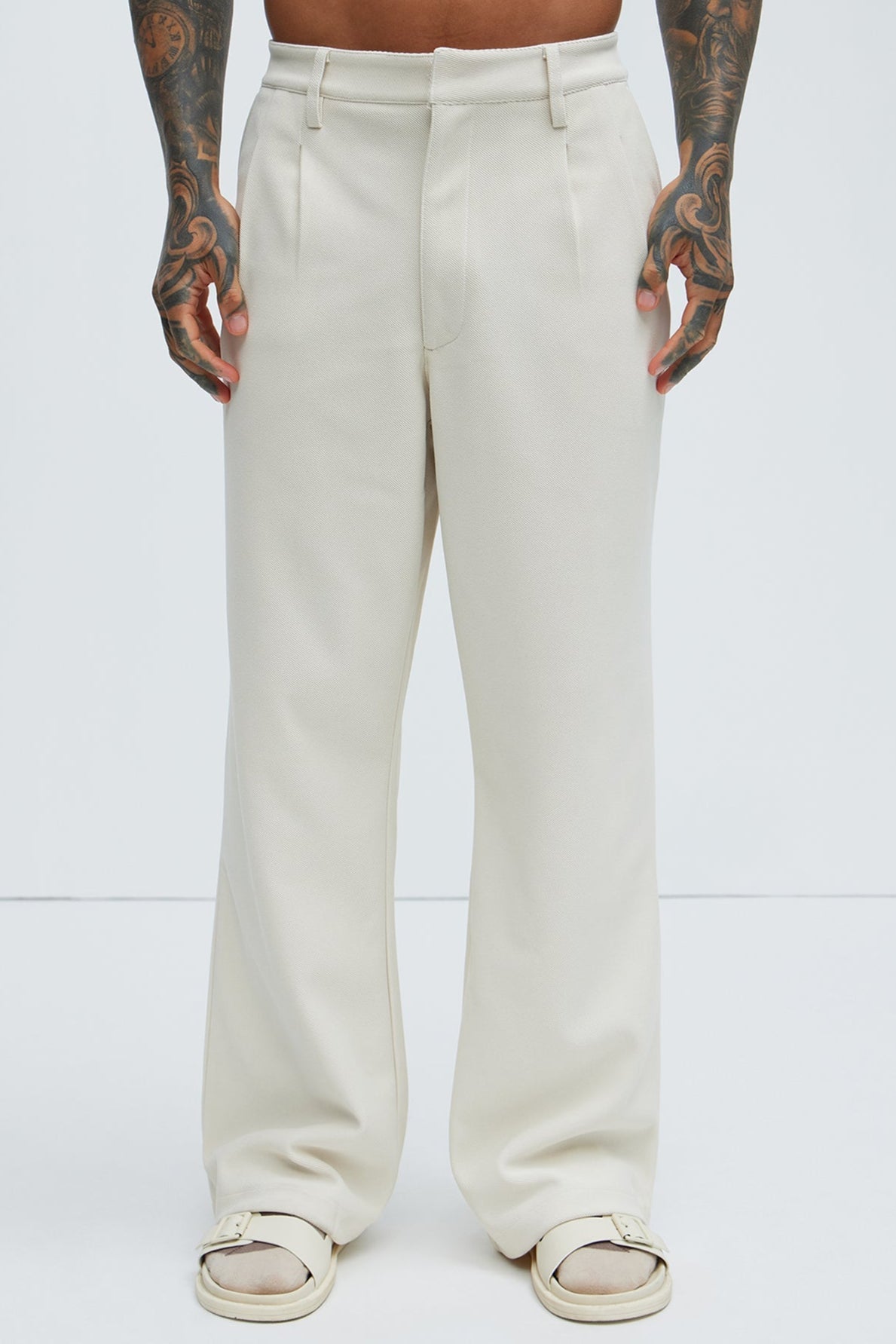 Turner Relaxed Trouser Pants - Cream