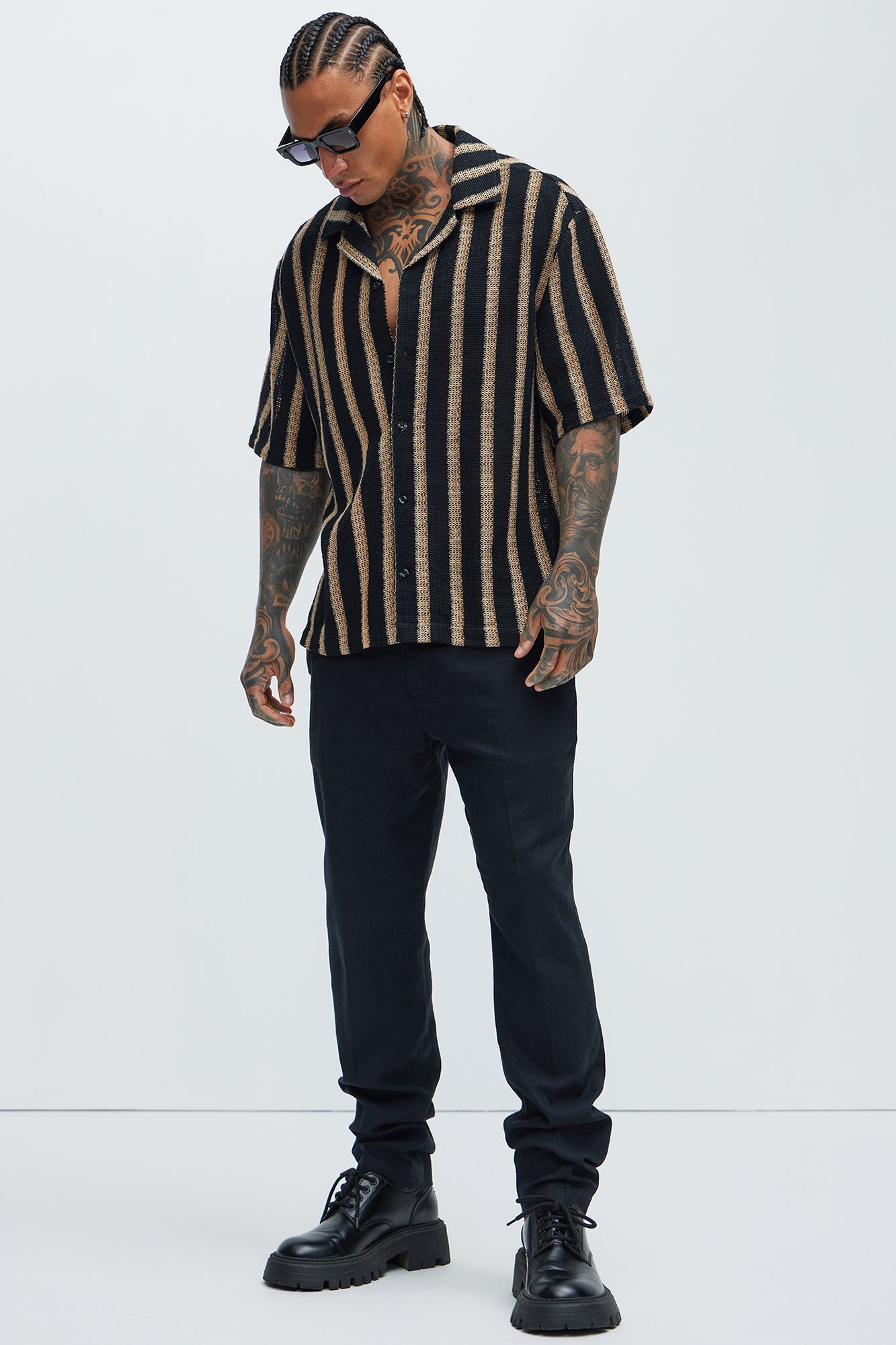 Peyton Textured Shirt - Black/combo