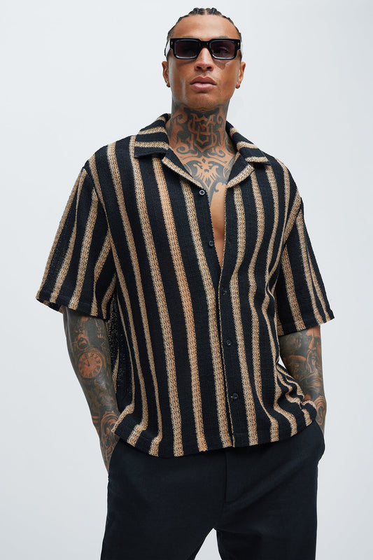 Peyton Textured Shirt - Black/combo