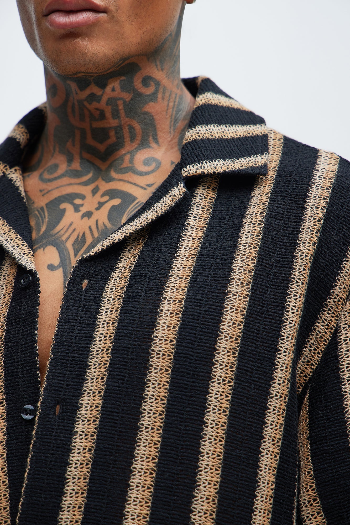 Peyton Textured Shirt - Black/combo