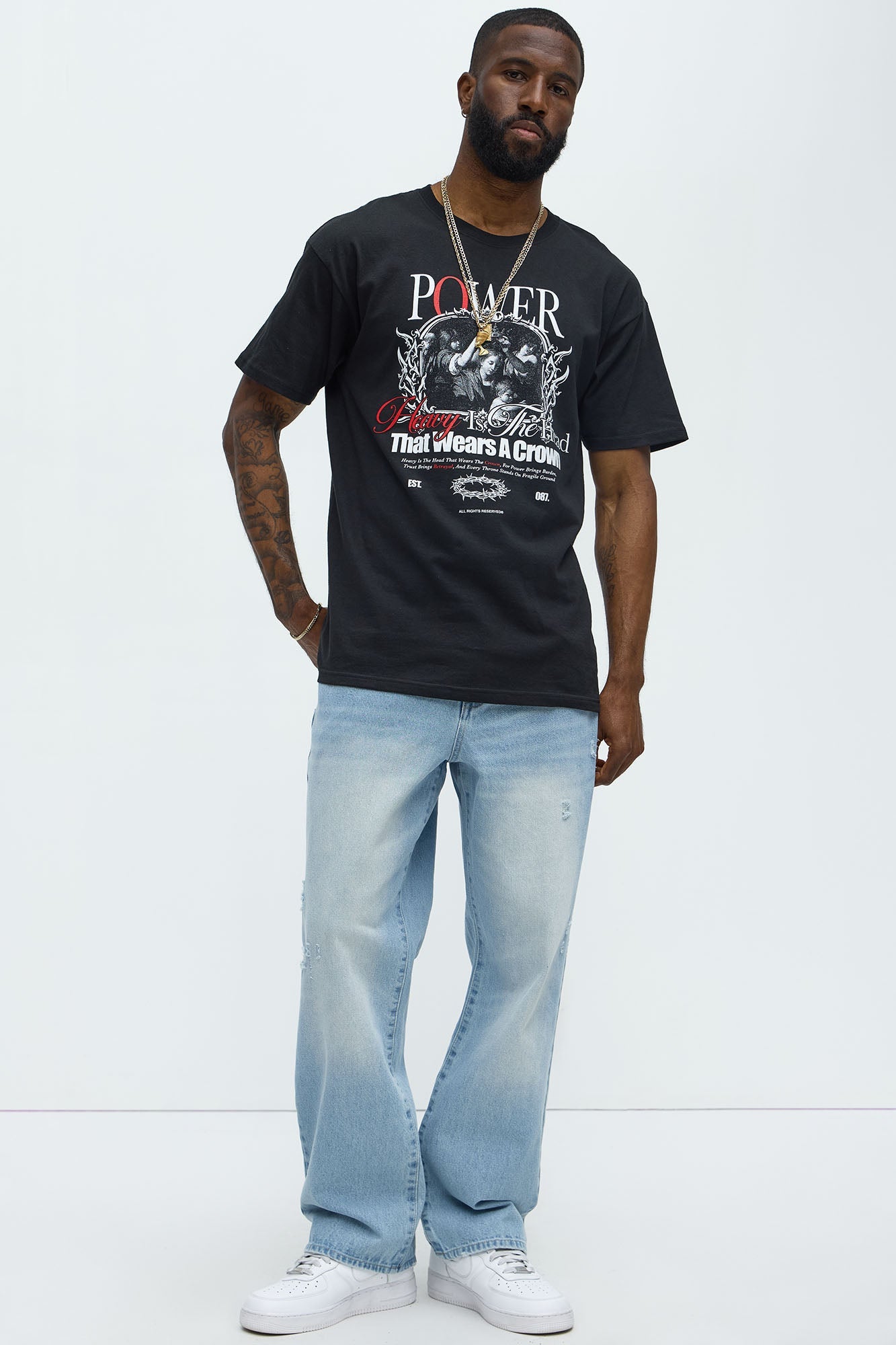 Power Of The Crown Short Sleeve Tee - Black